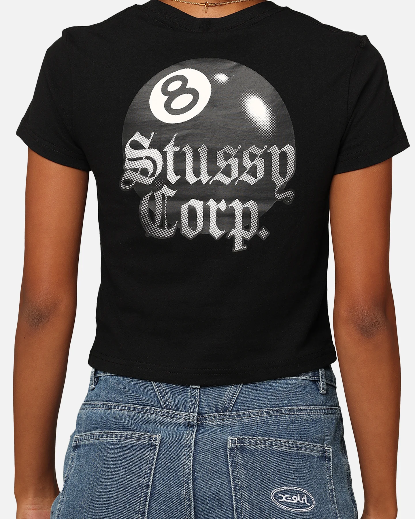 Stüssy Women's 8 Ball Corp Relaxed T-Shirt Black - Image 5