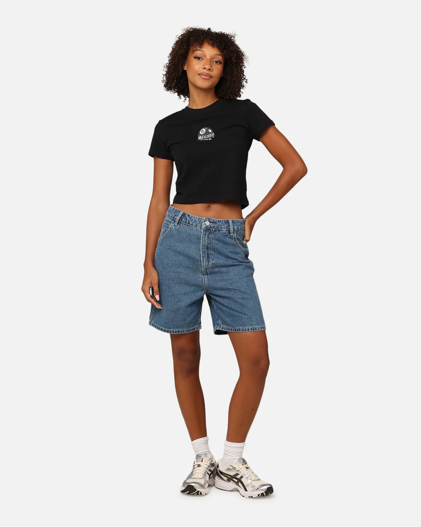 Stüssy Women's 8 Ball Corp Relaxed T-Shirt Black - Image 8
