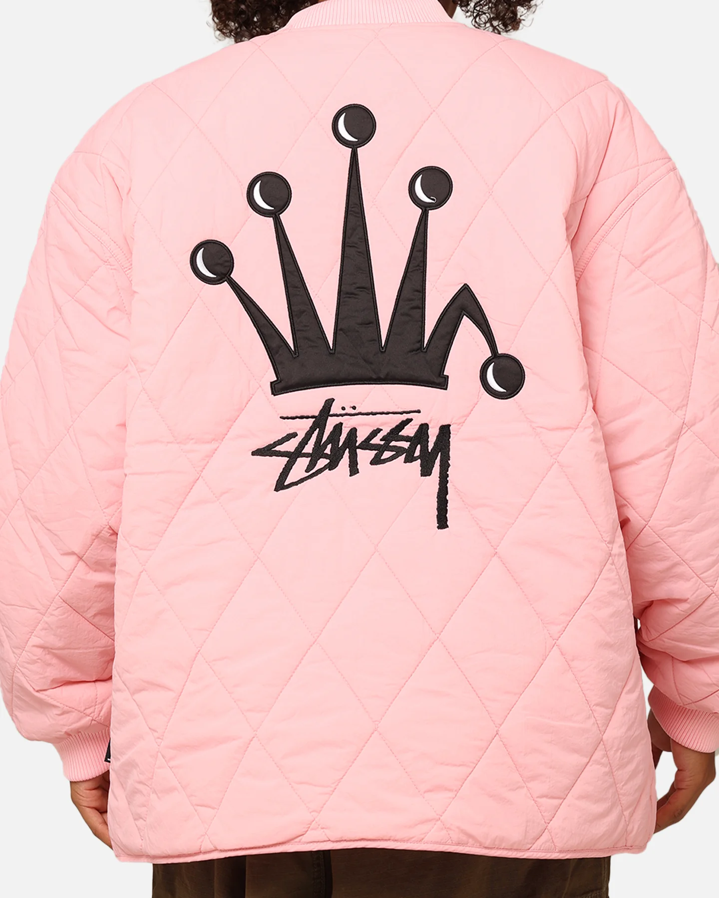 Stüssy Women's Stock Crown Quilted Jacket Pink - Image 5