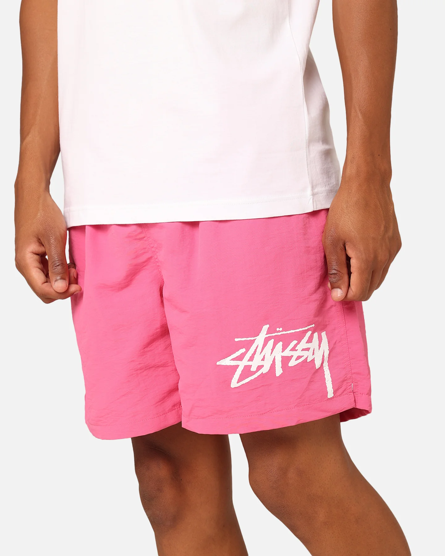 Stussy Big Stock Water Shorts Pink - Image 4