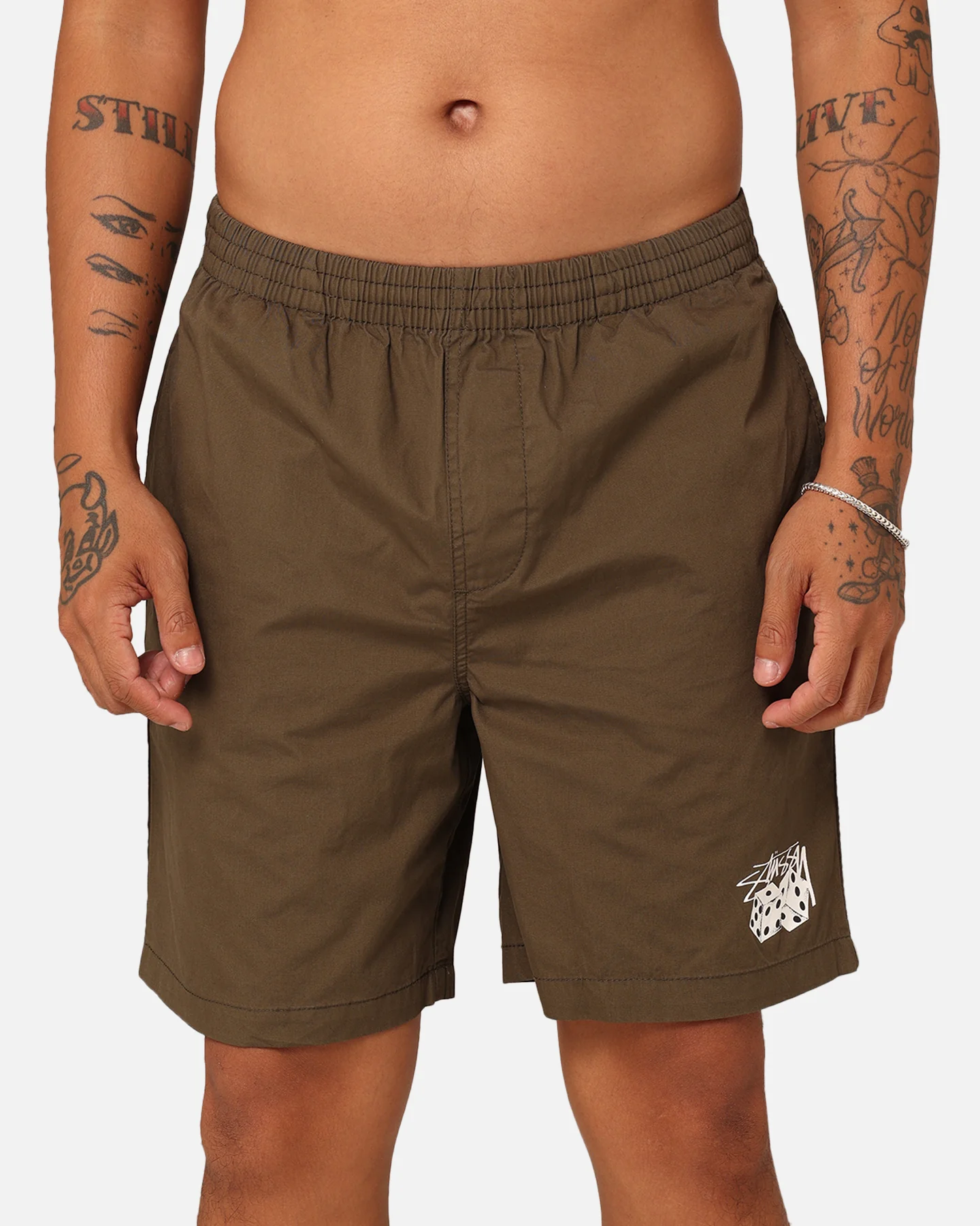 Stussy Designs Dice Beach Shorts Dusty Green - Image 7