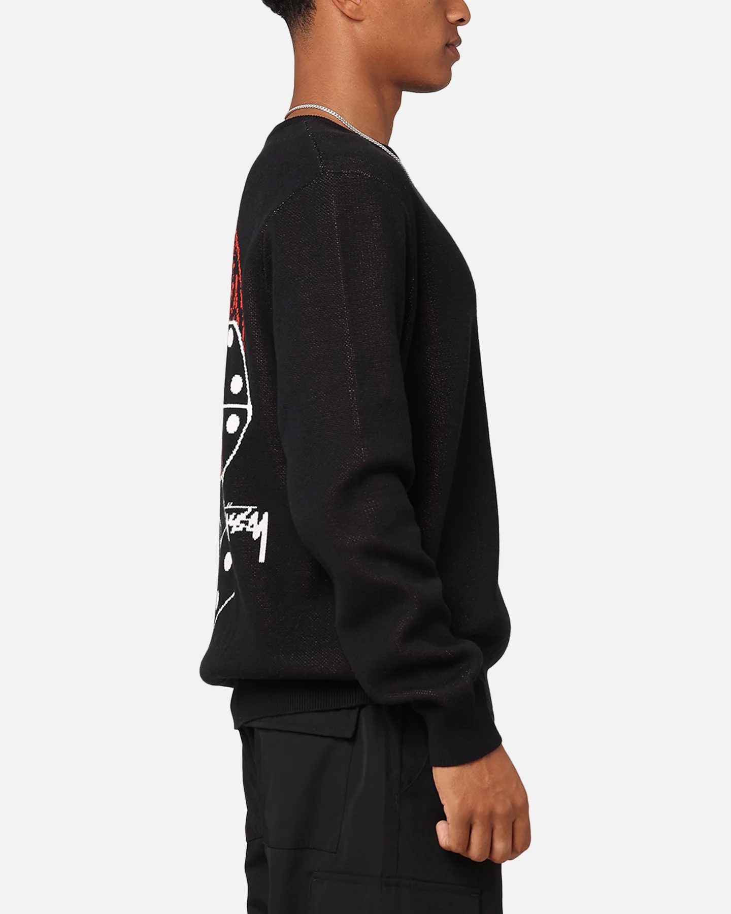 Stussy Fire Dice Sweater Black - Image 5