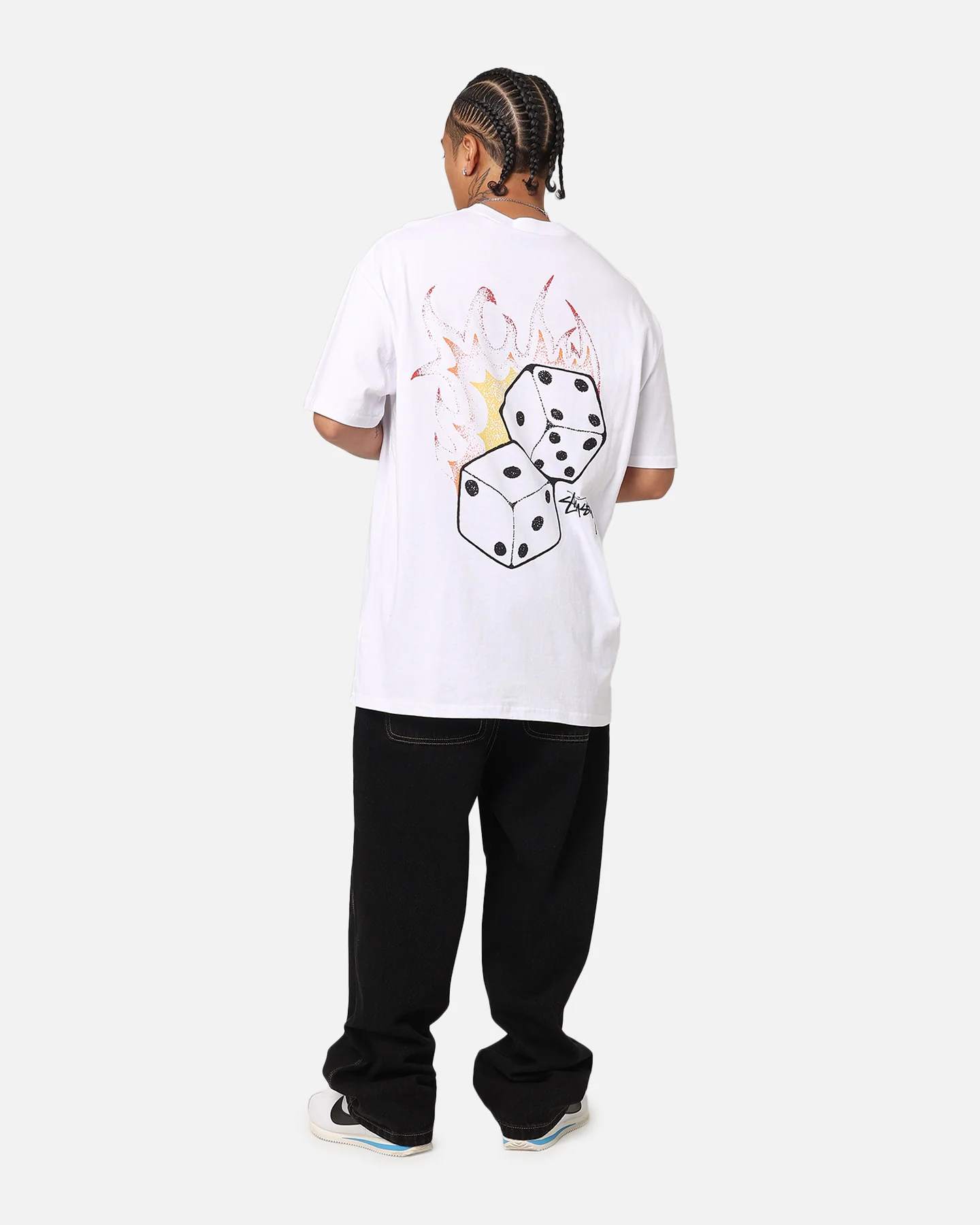 Stussy Fire Dice T-Shirt White - Image 3