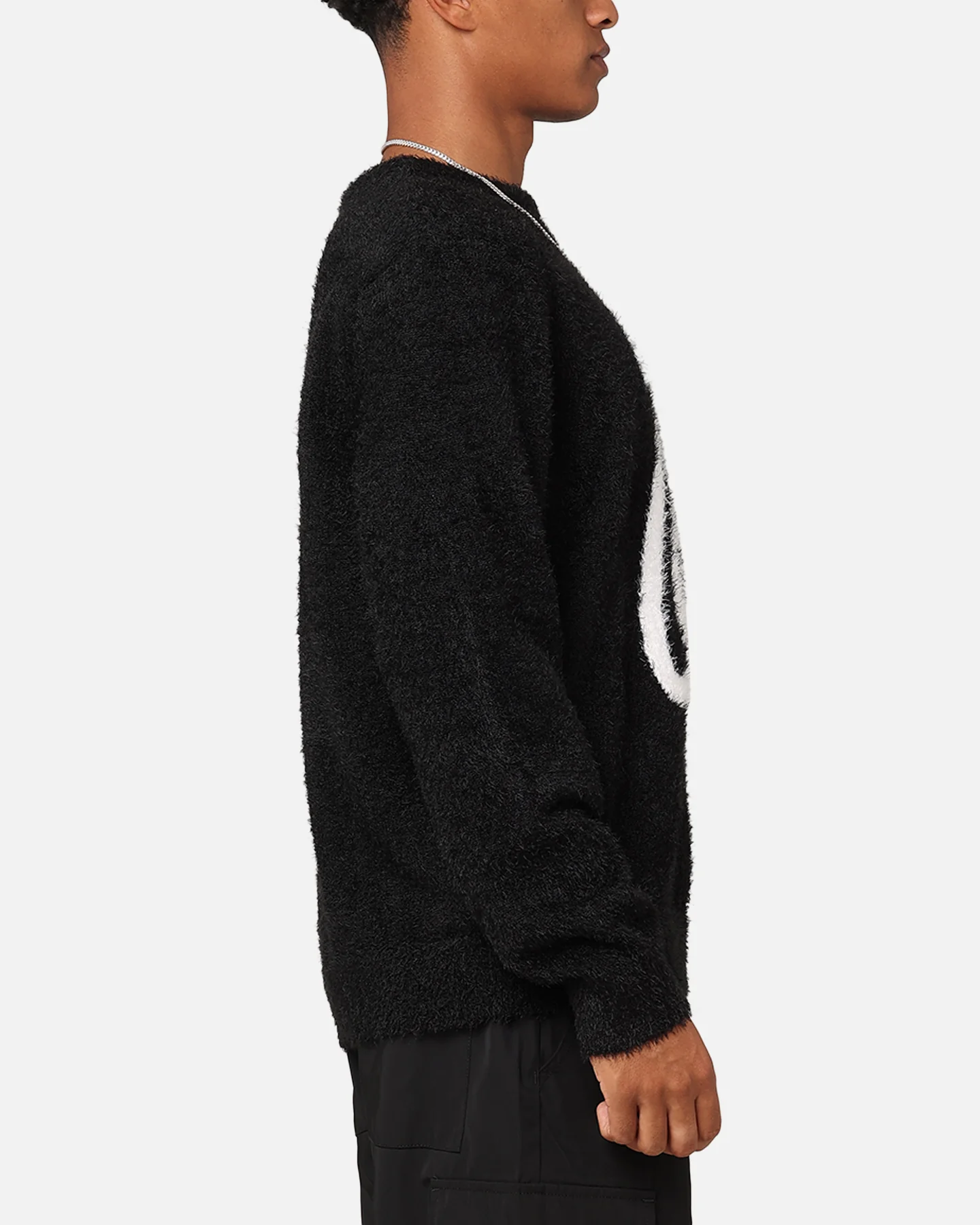 Stussy Fluffy Sweater Black - Image 3