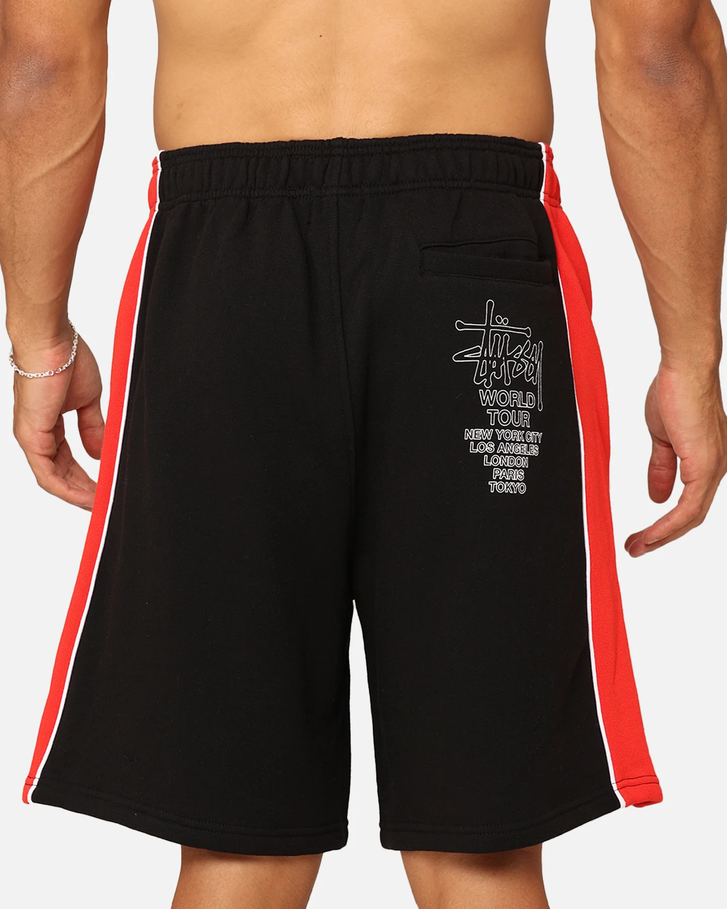 Stussy Football Panelled Shorts Black - Image 8