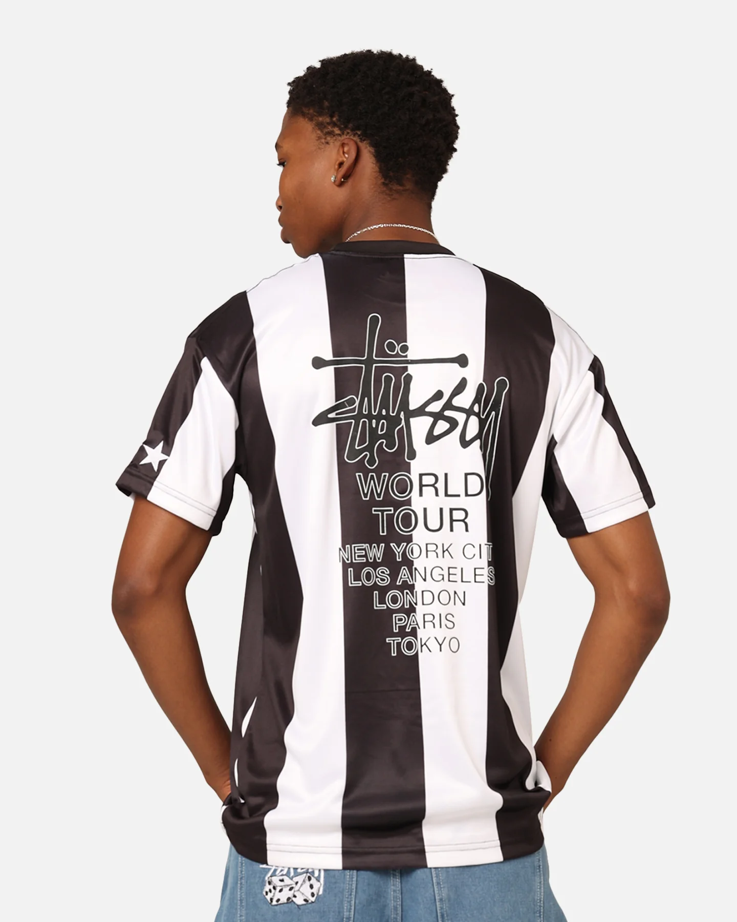 Stussy Football T-Shirt Black/White - Image 2