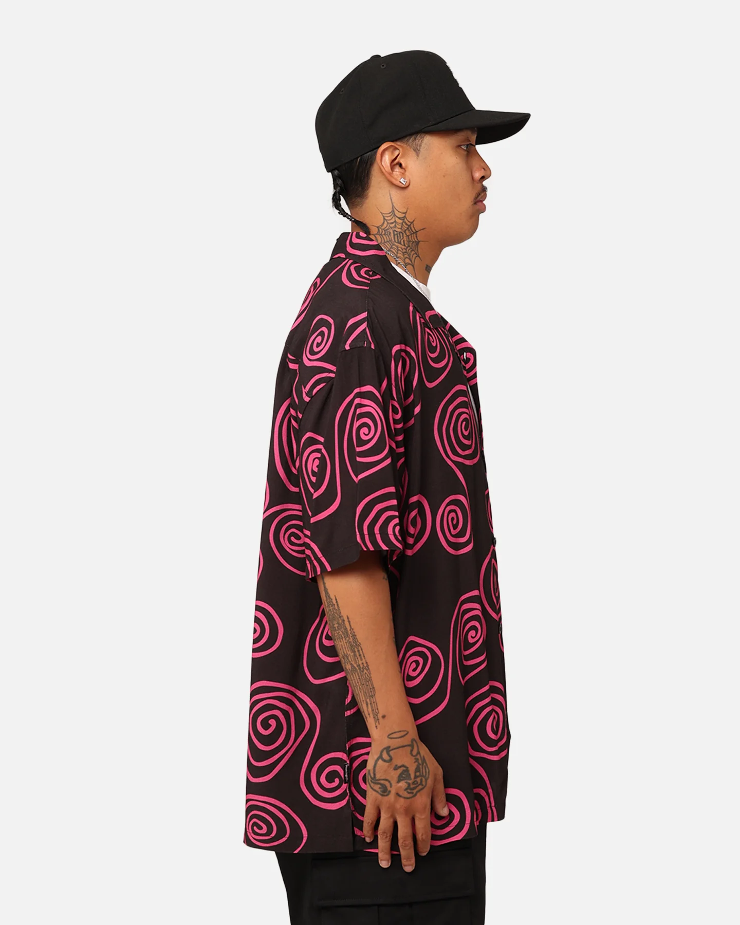 Stussy Hand Drawn Short Sleeve Shirt Black - Image 5