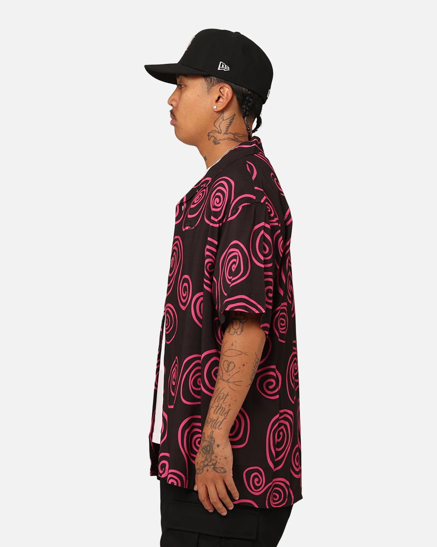 Stussy Hand Drawn Short Sleeve Shirt Black - Image 6