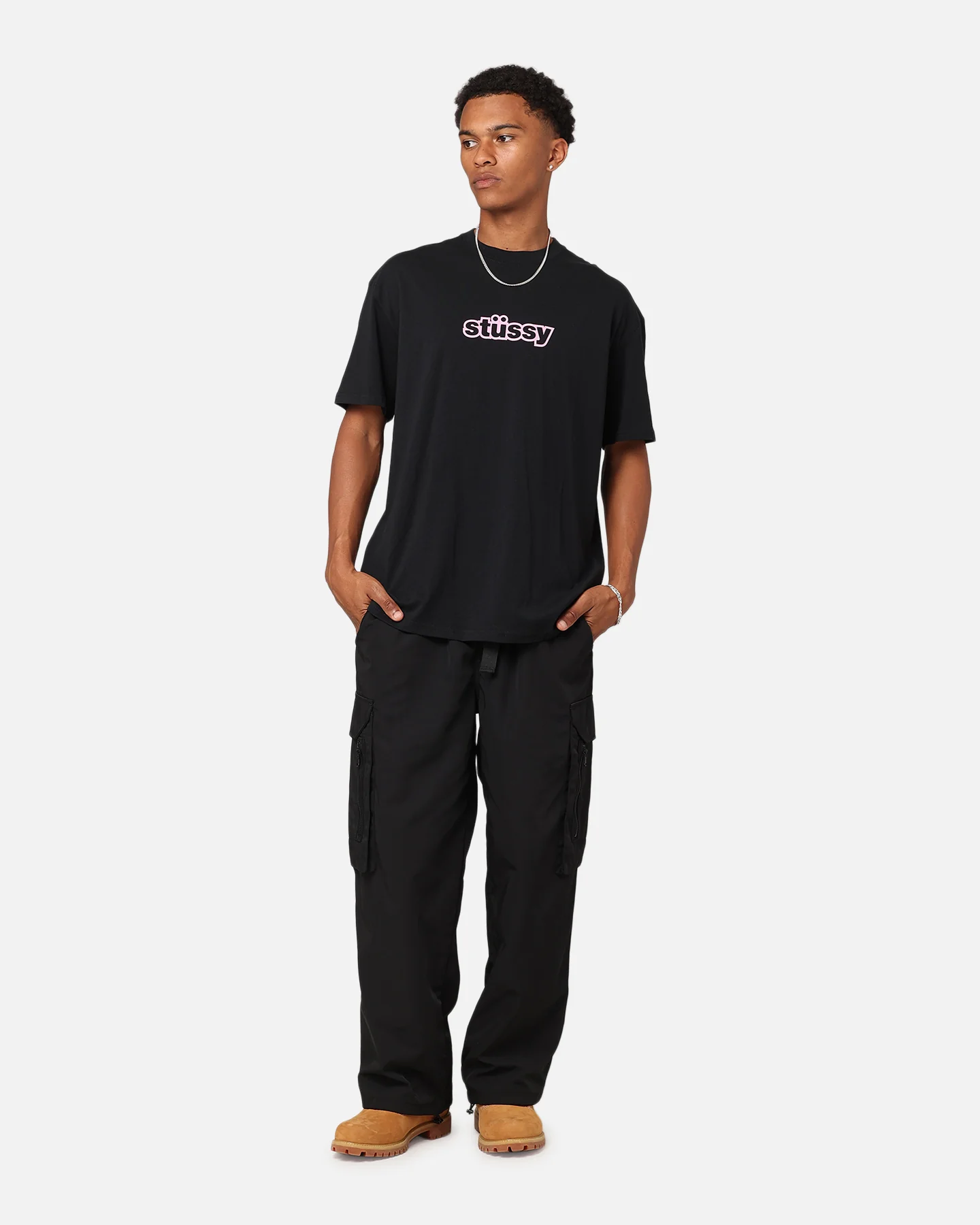 Stussy SS Link T-Shirt Black - Image 3