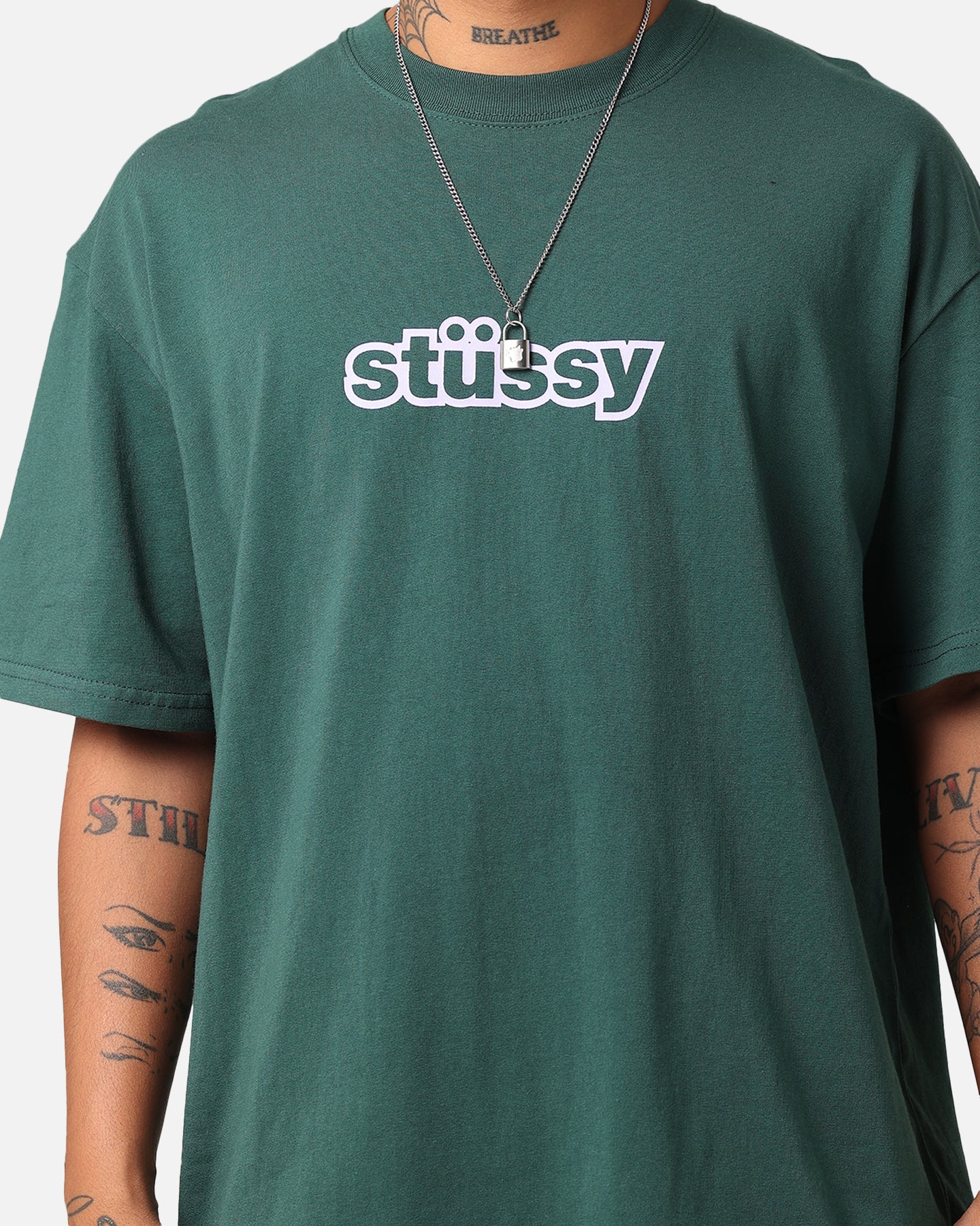 Stussy SS Link T-Shirt Forest - Image 4