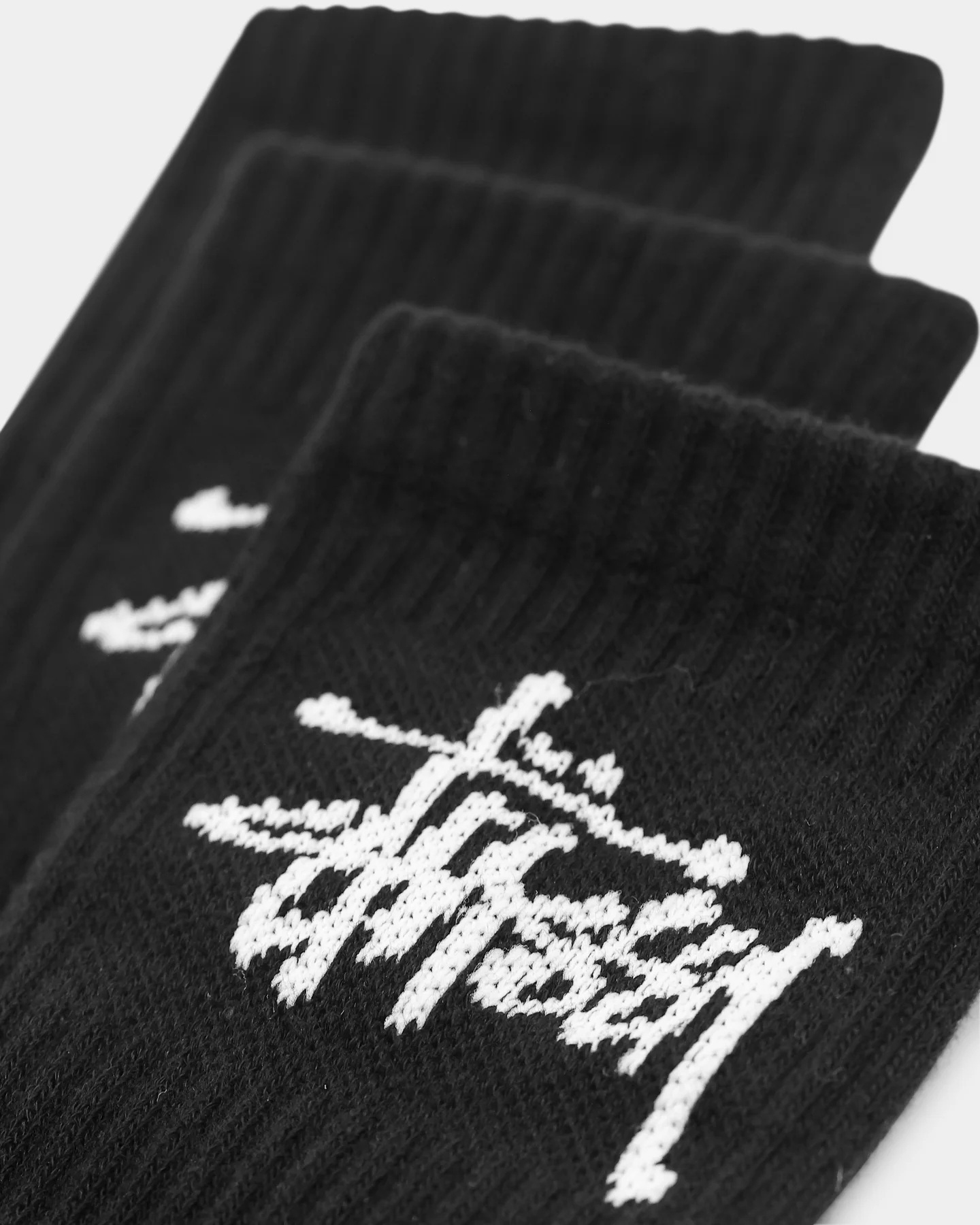 Stussy Graffiti Crew Sock 3 Pack Black - Image 4