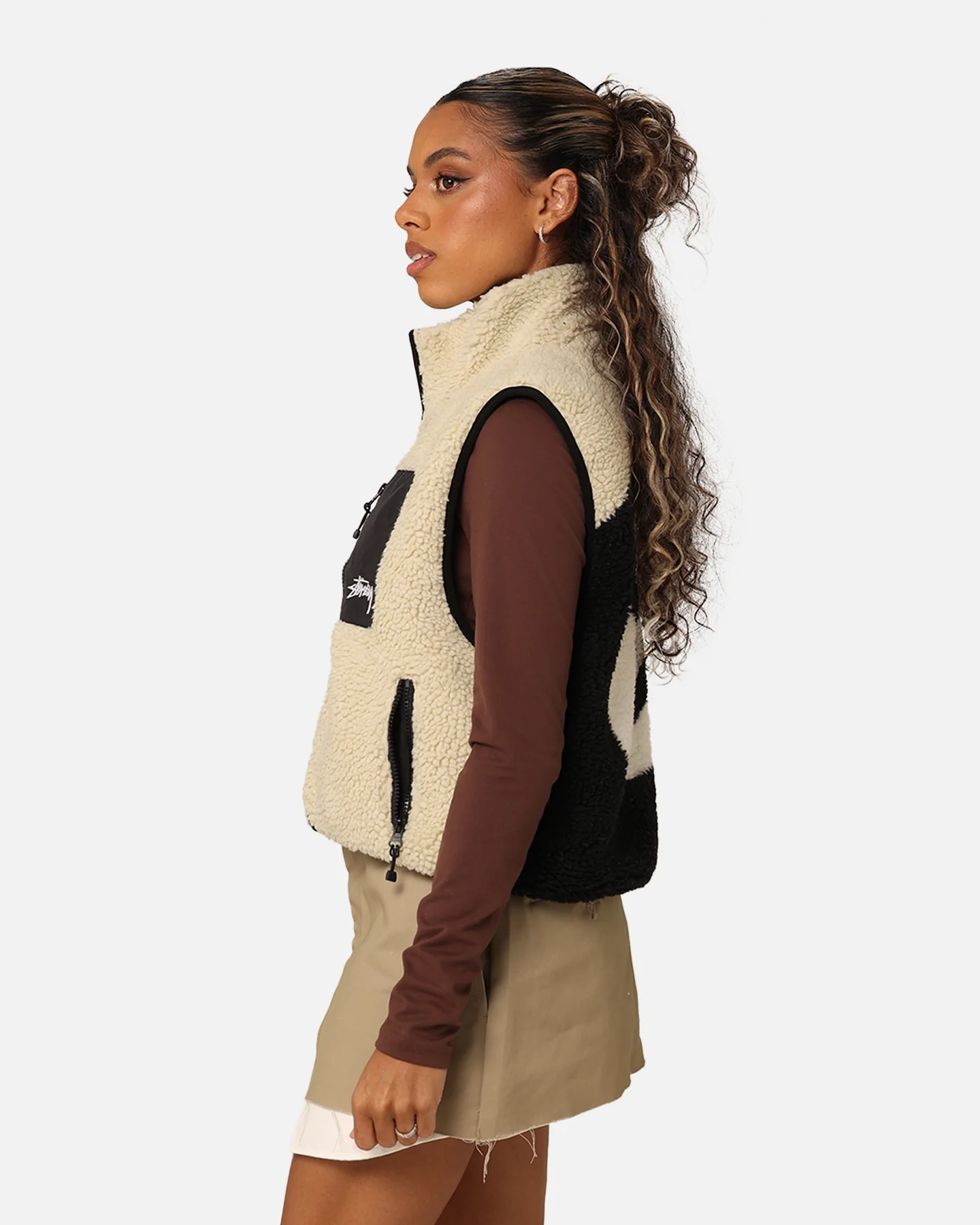 Stussy Women's 8 Ball Reversible Cropped Vest Black - Image 10