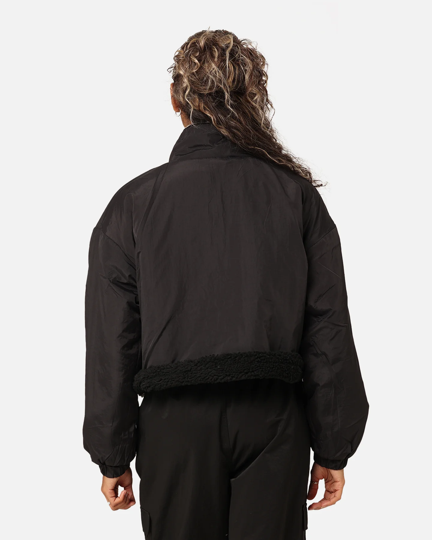 Stussy Women's 8 Ball Reversible Cropped Work Jacket Black - Image 6