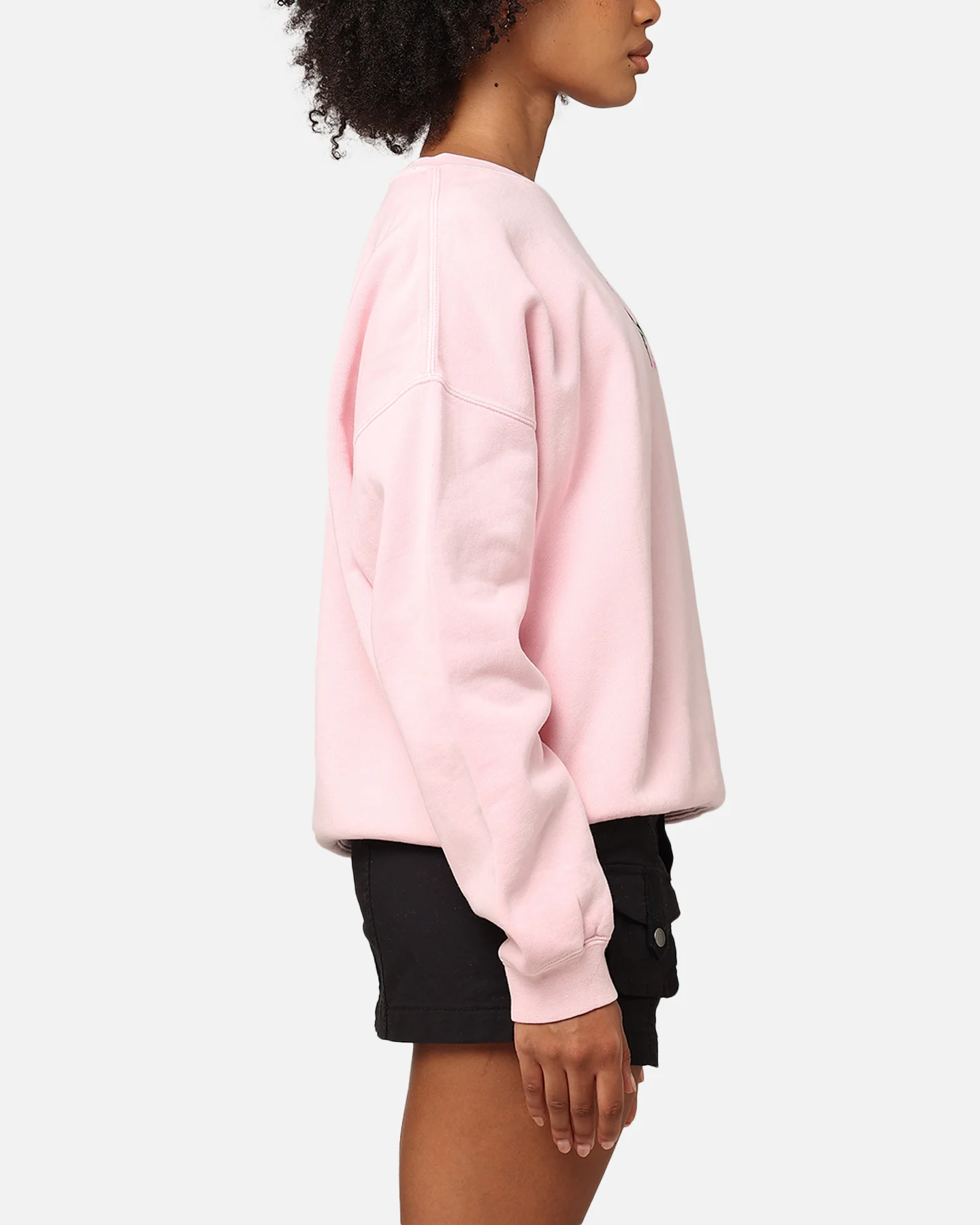 Stussy Women's Dollie Oversized Crewneck Pigment Pink - Image 4