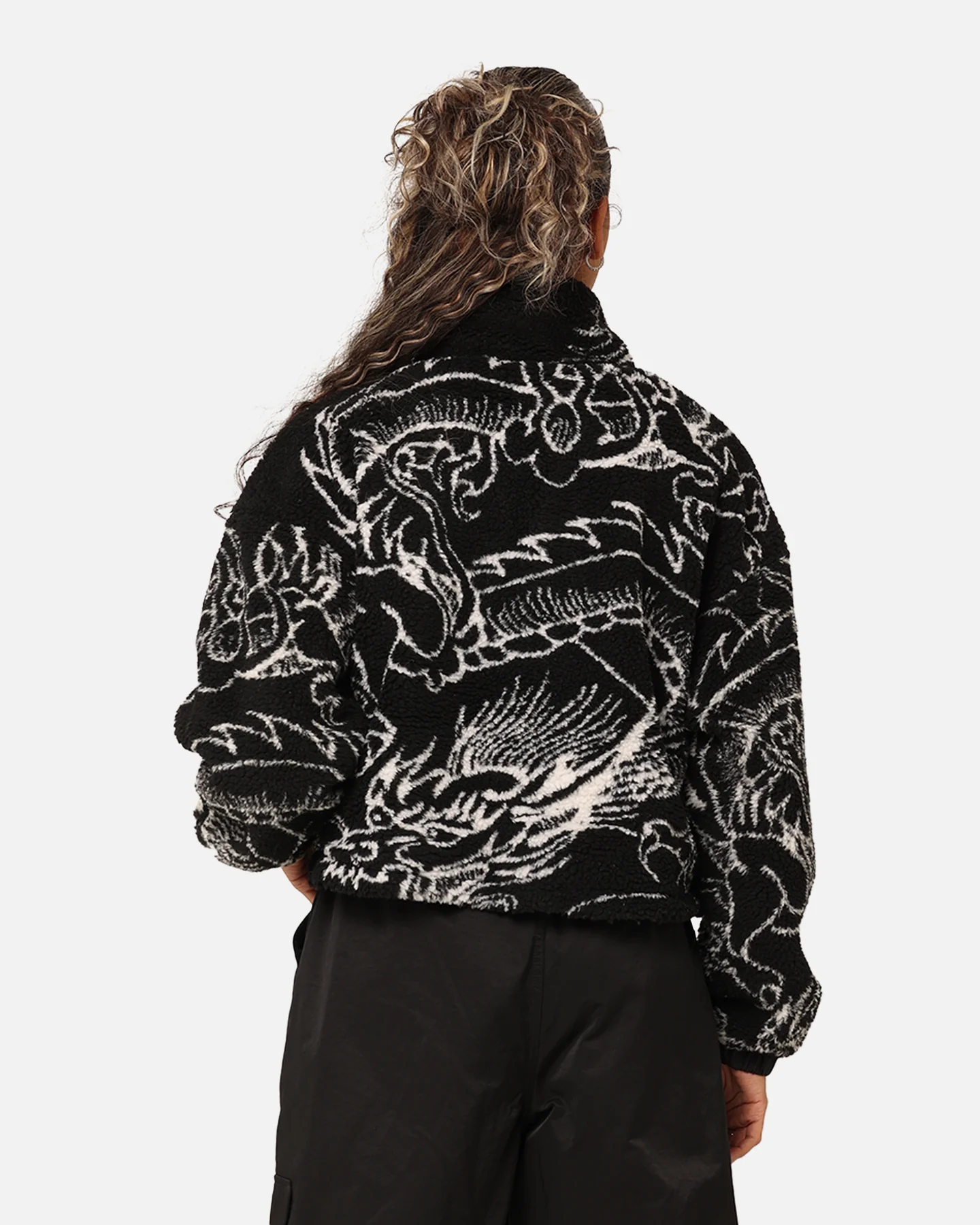 Stussy Women's Dragon Reversible Work Jacket Black - Image 5