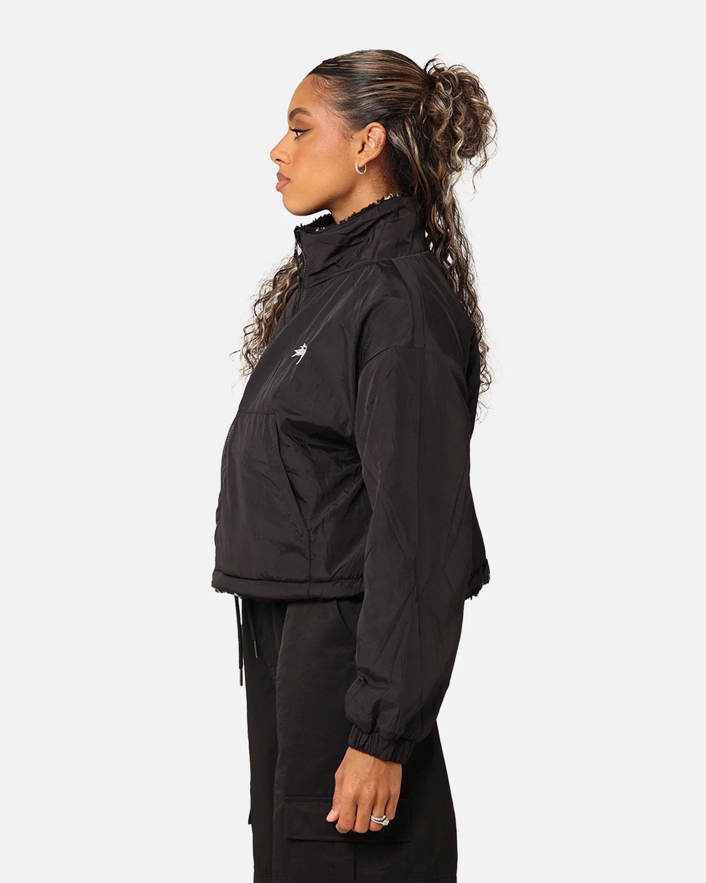 Stussy Women's Dragon Reversible Work Jacket Black - Image 8