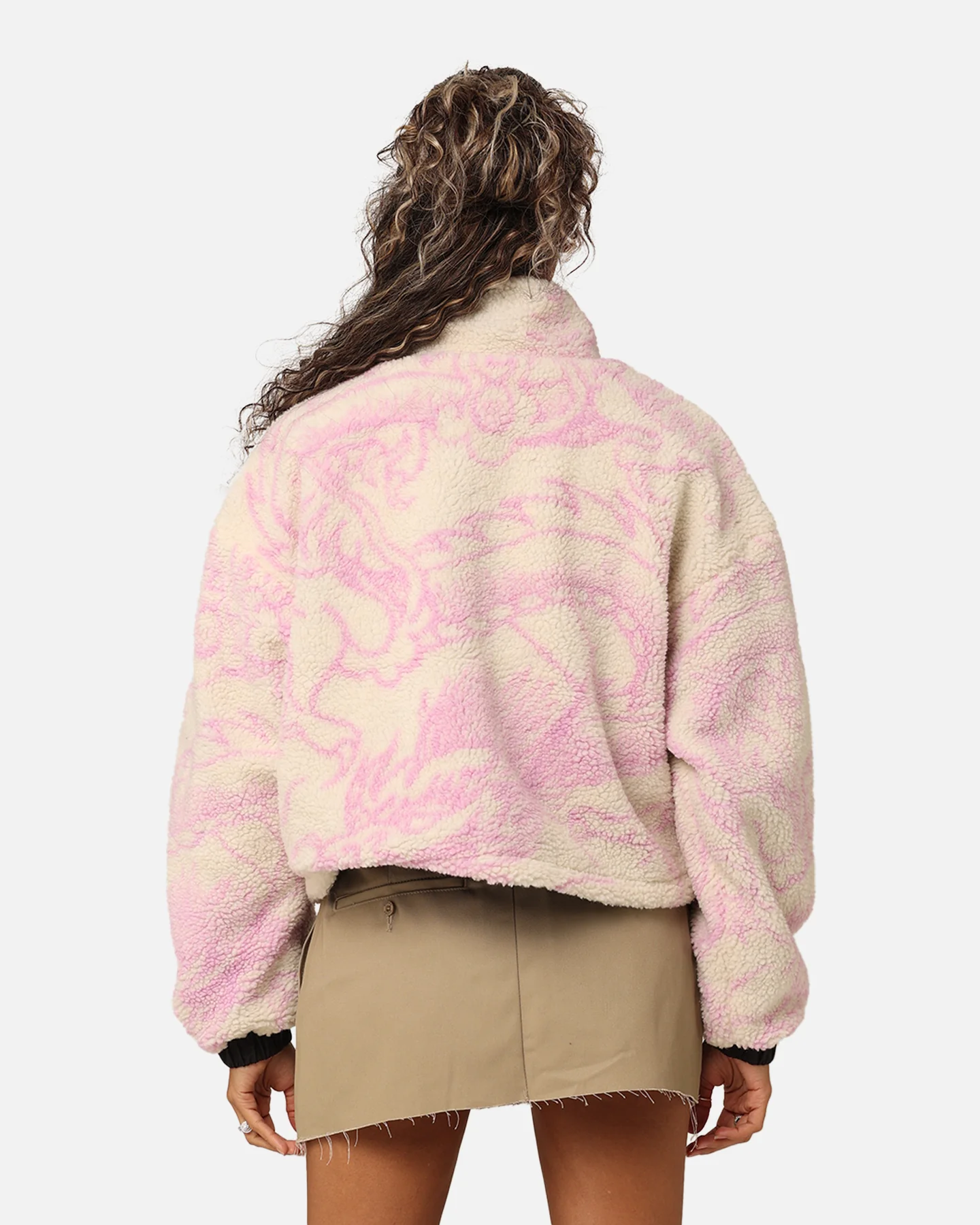 Stussy Women's Dragon Reversible Work Jacket Pink - Image 6