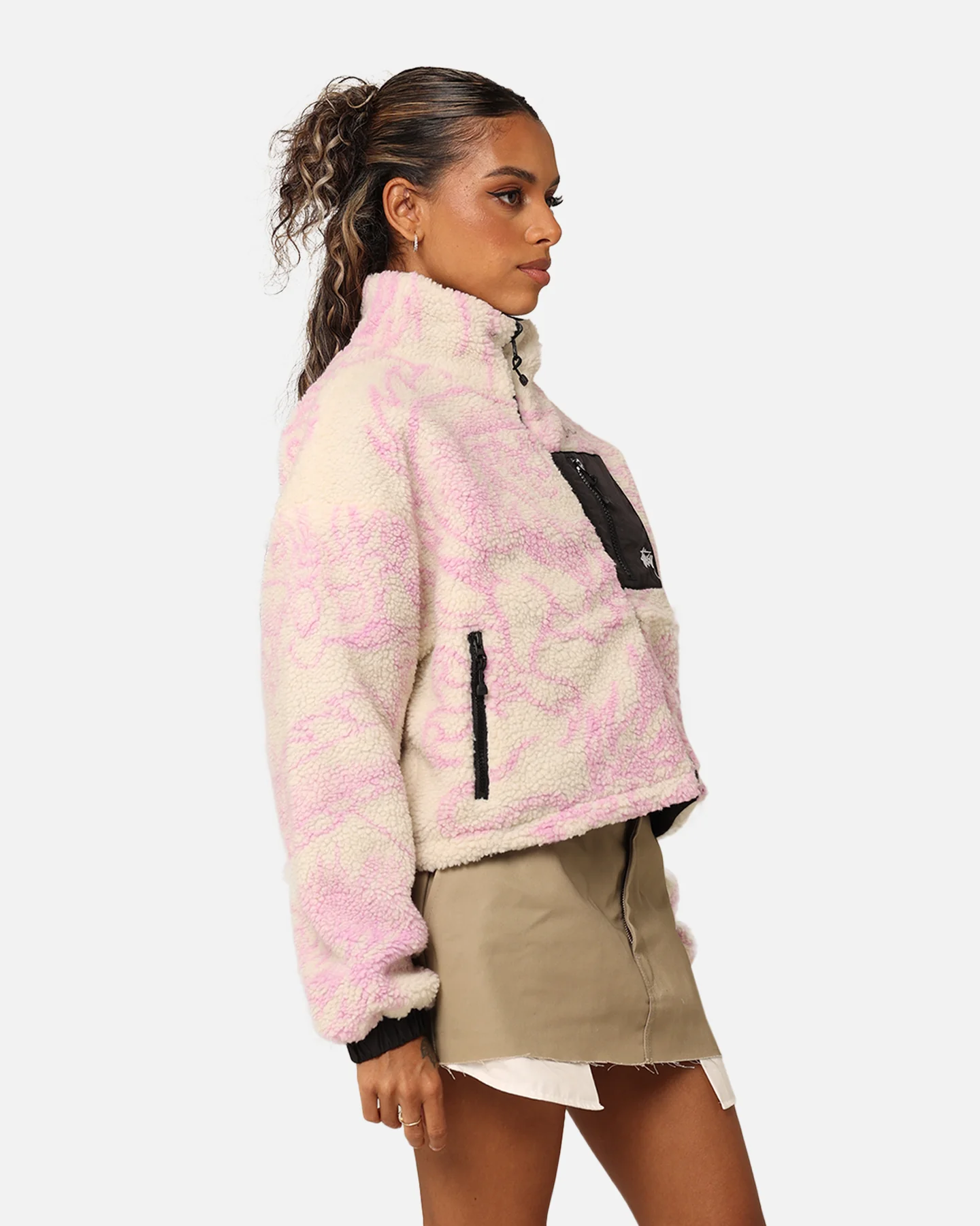 Stussy Women's Dragon Reversible Work Jacket Pink - Image 8
