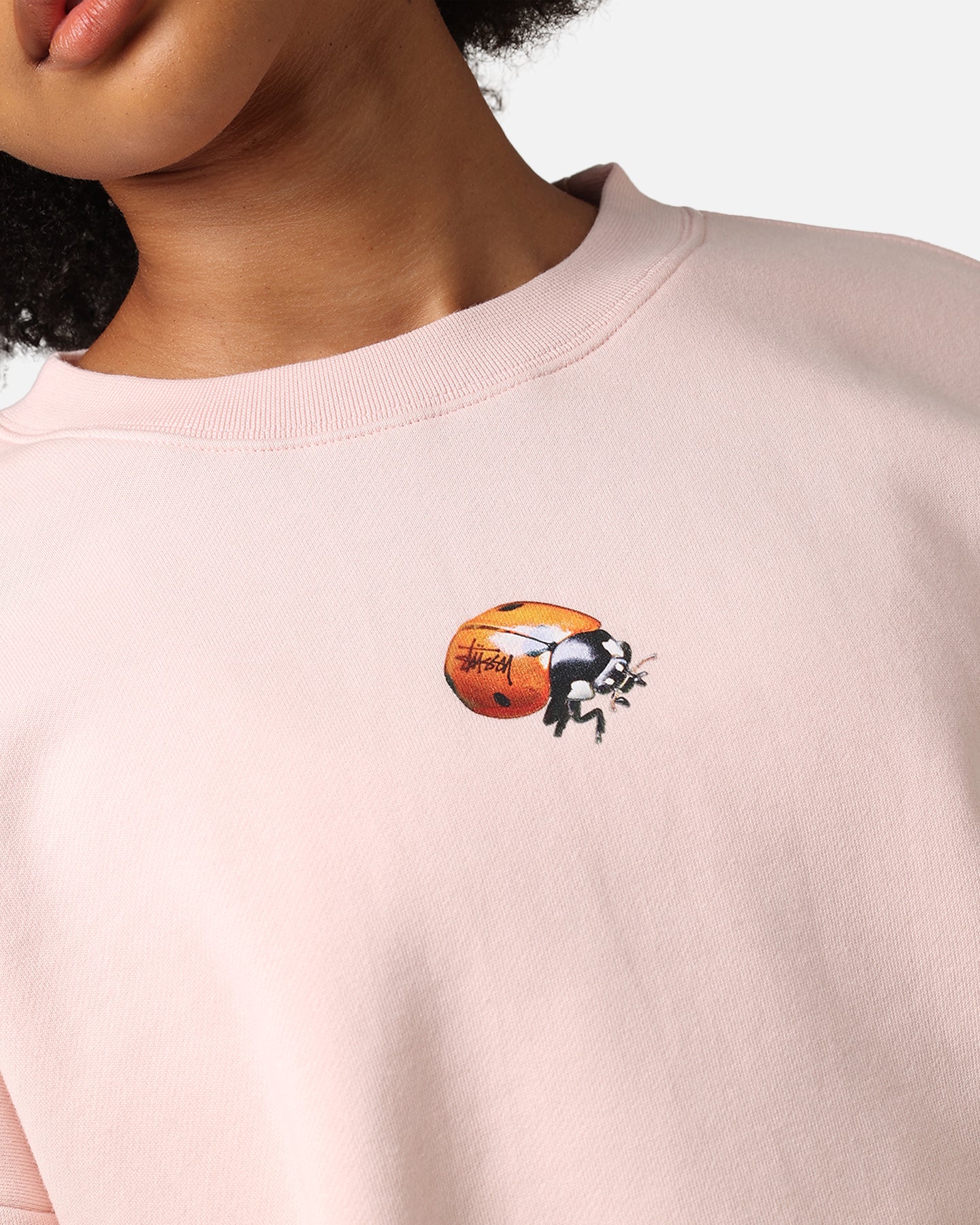Stussy Women's Ladybird Crop Crewneck Pigment Pink - Image 5