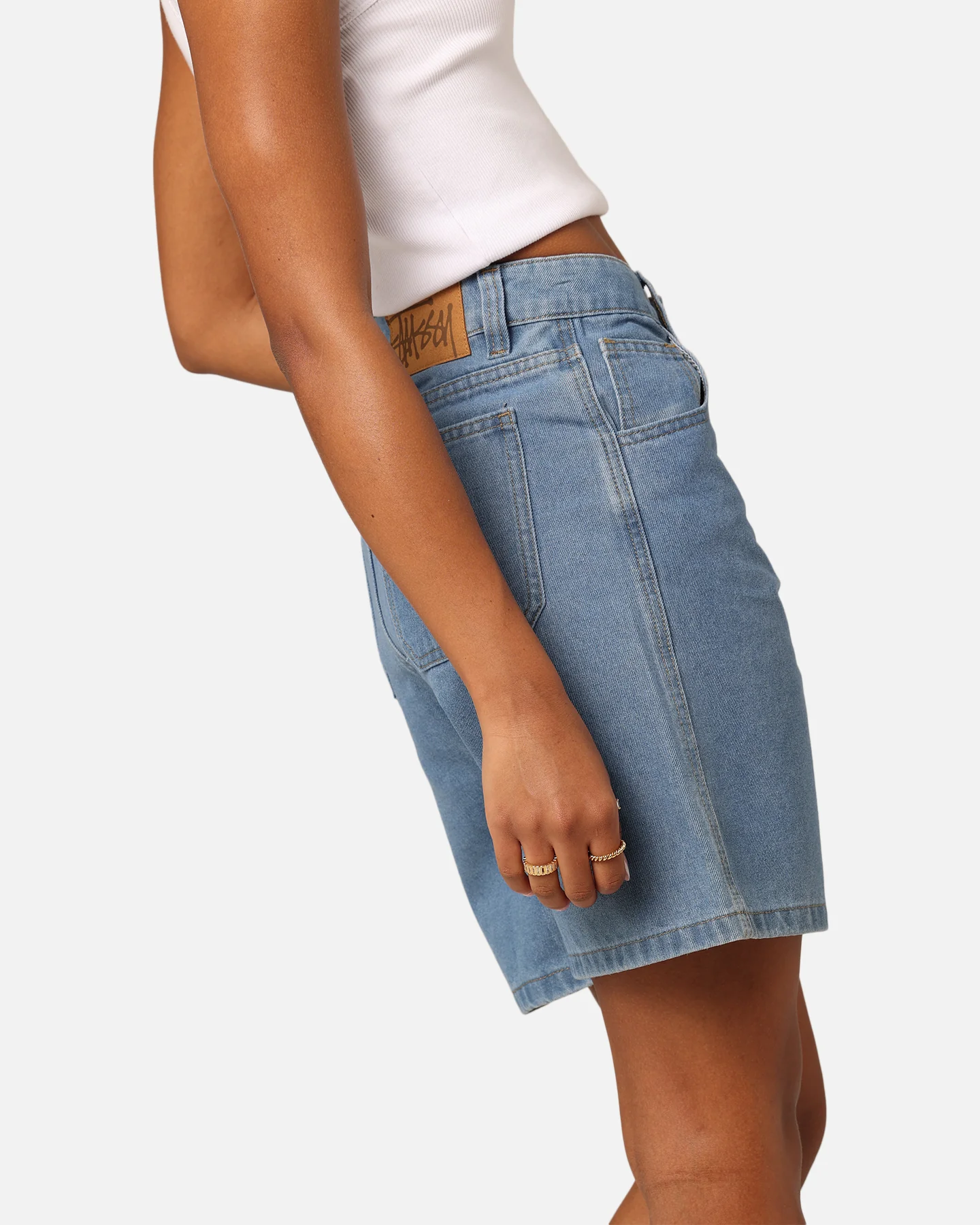 Stussy Women's Shorts Mid Blue - Image 3