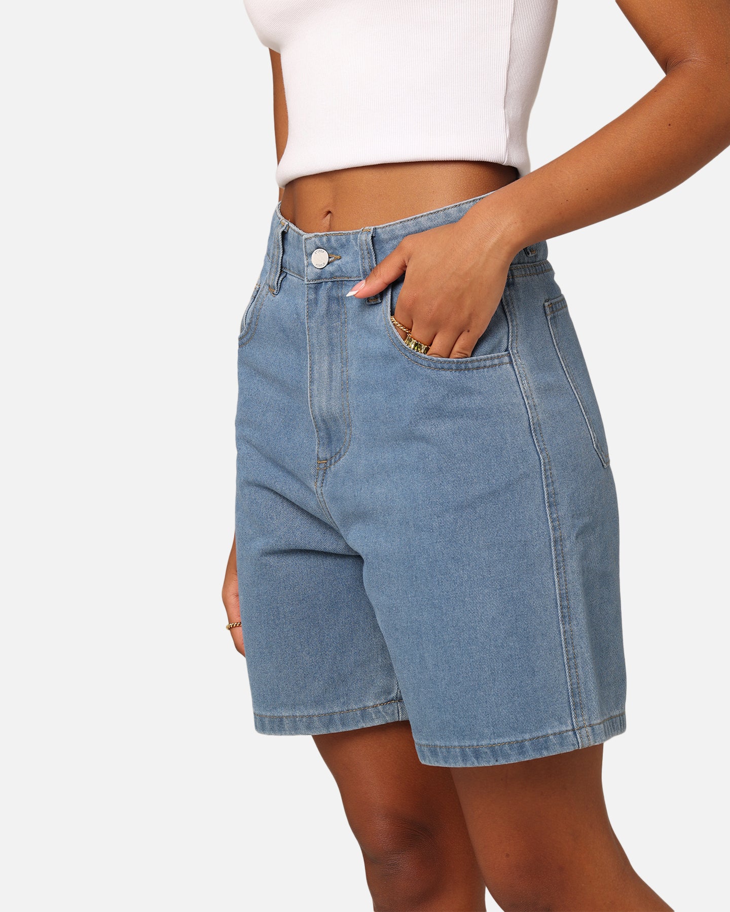 Stussy Women's Shorts Mid Blue - Image 4