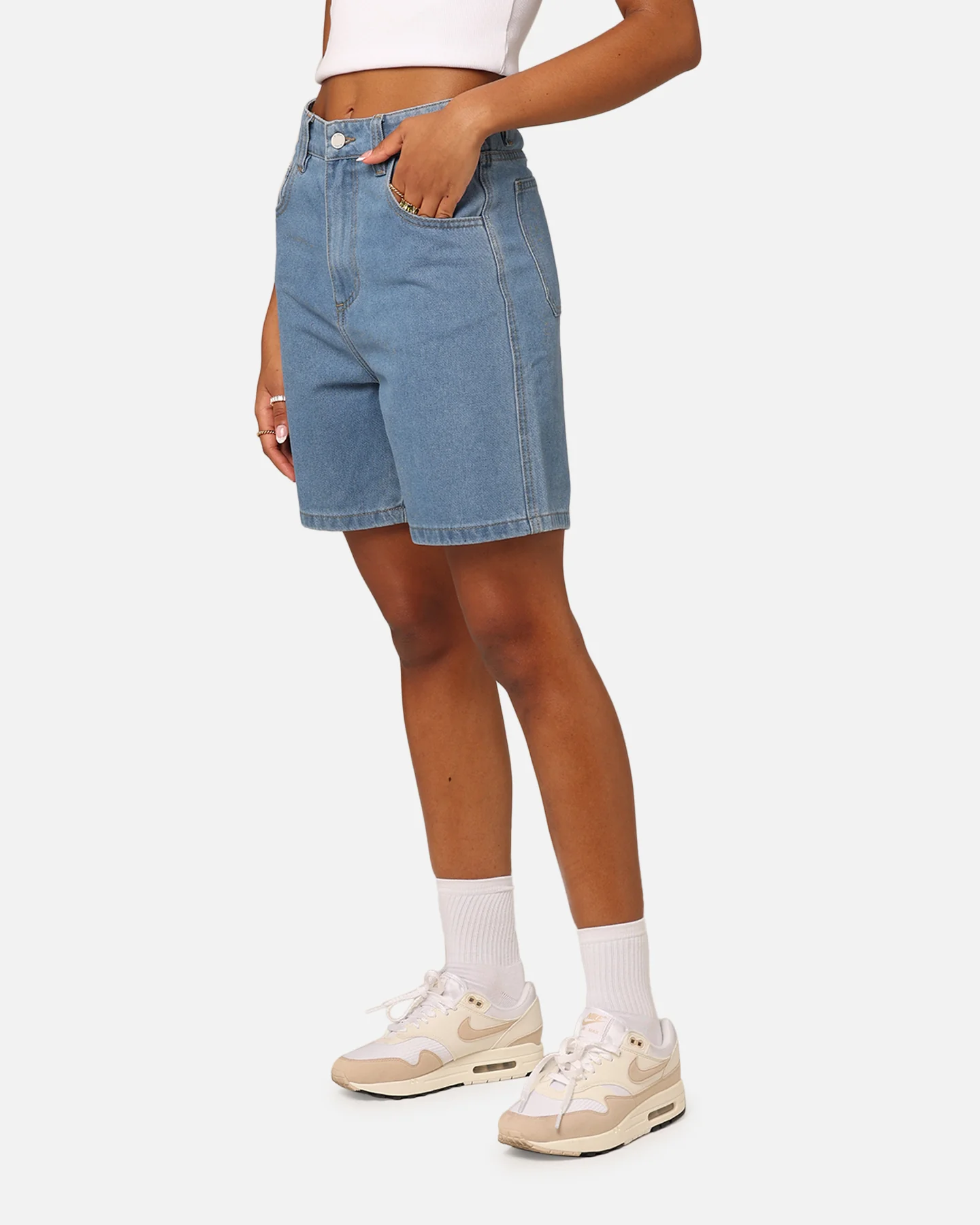 Stussy Women's Shorts Mid Blue - Image 6