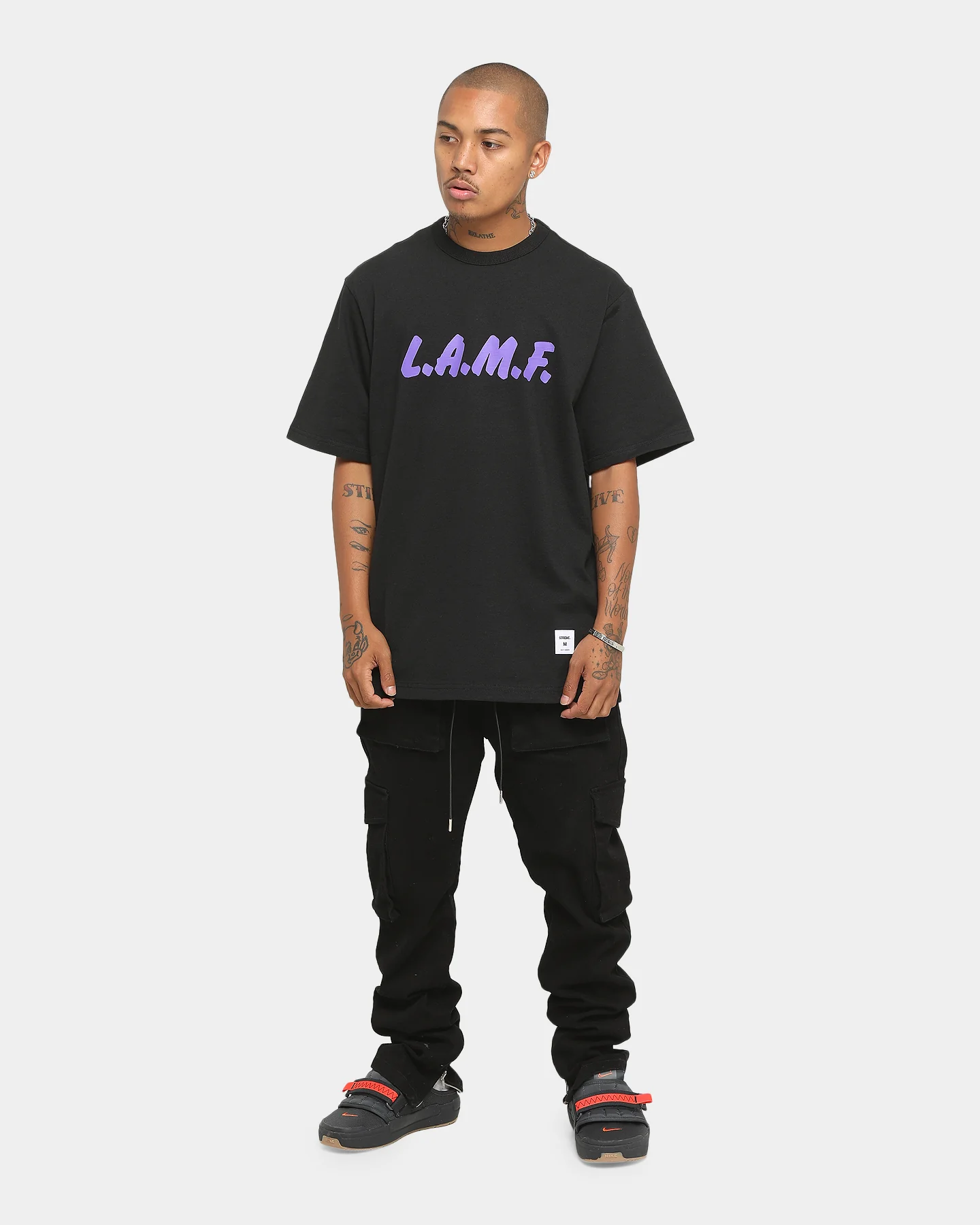 Supreme L.A.M.F Short Sleeve T-Shirt Black - Image 2