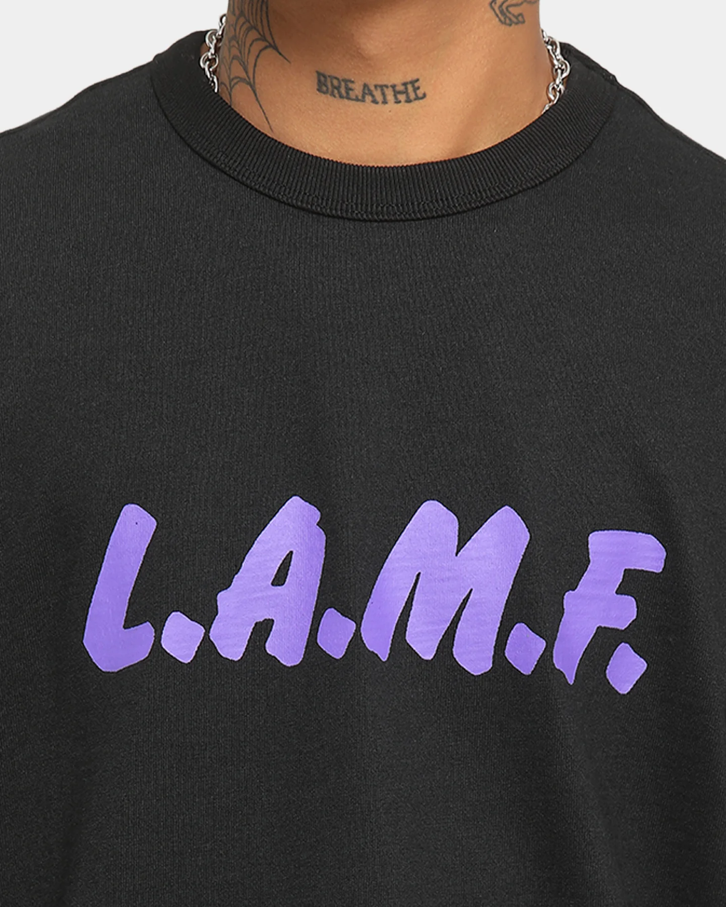 Supreme L.A.M.F Short Sleeve T-Shirt Black - Image 4