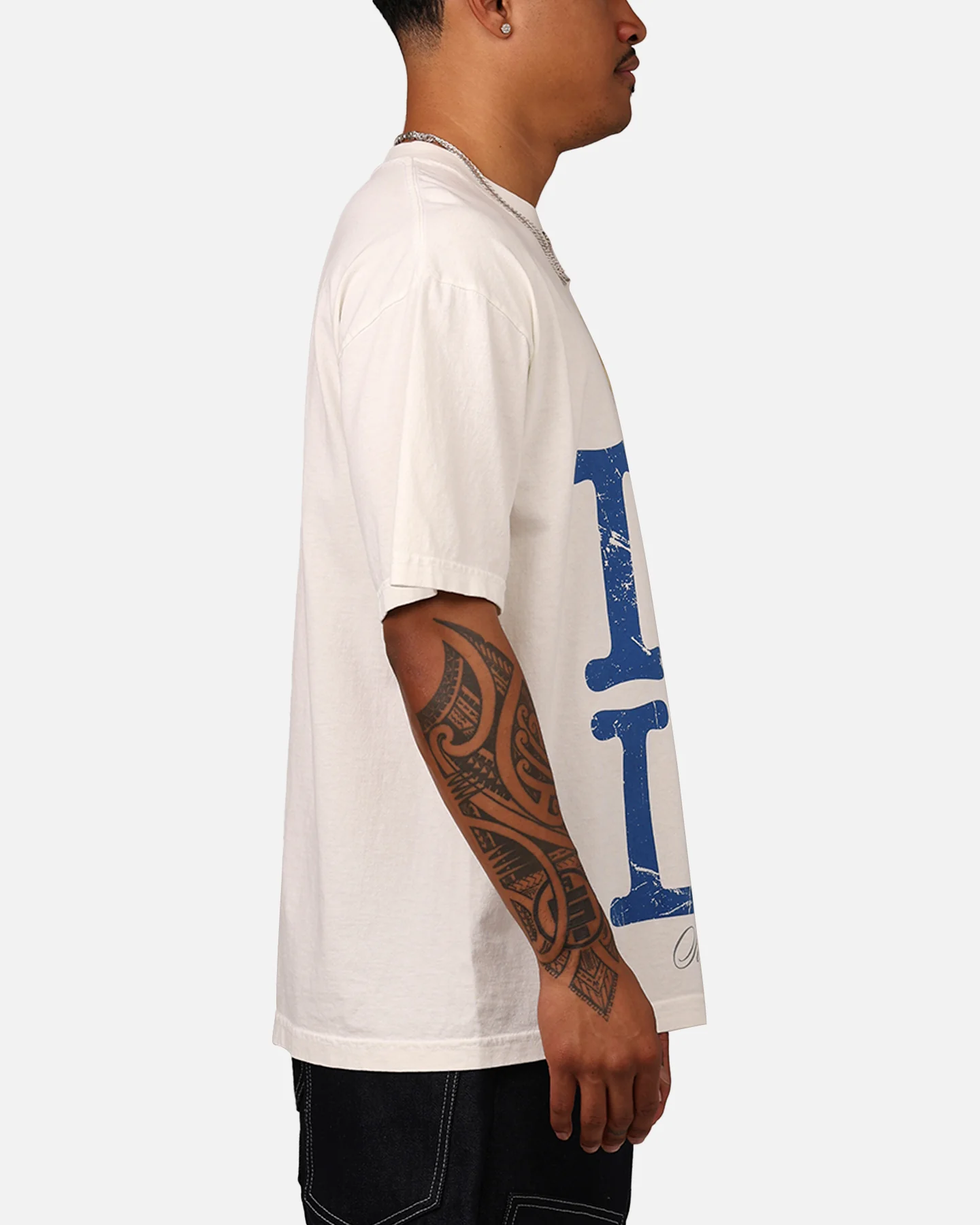 Sworn To Us I Love LA T-Shirt Eggshell - Image 4