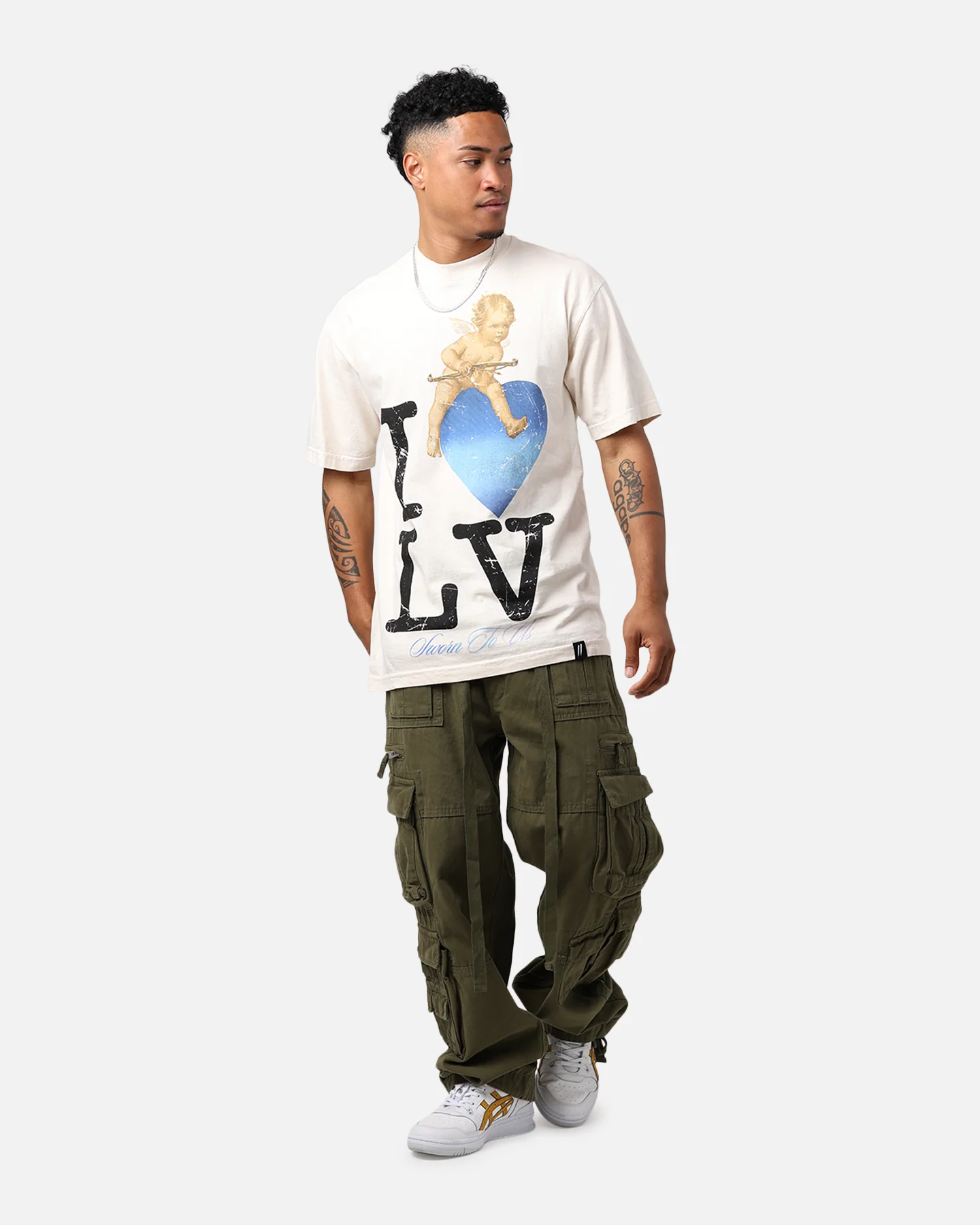 Sworn To Us I Love LV T-Shirt Natural - Image 3