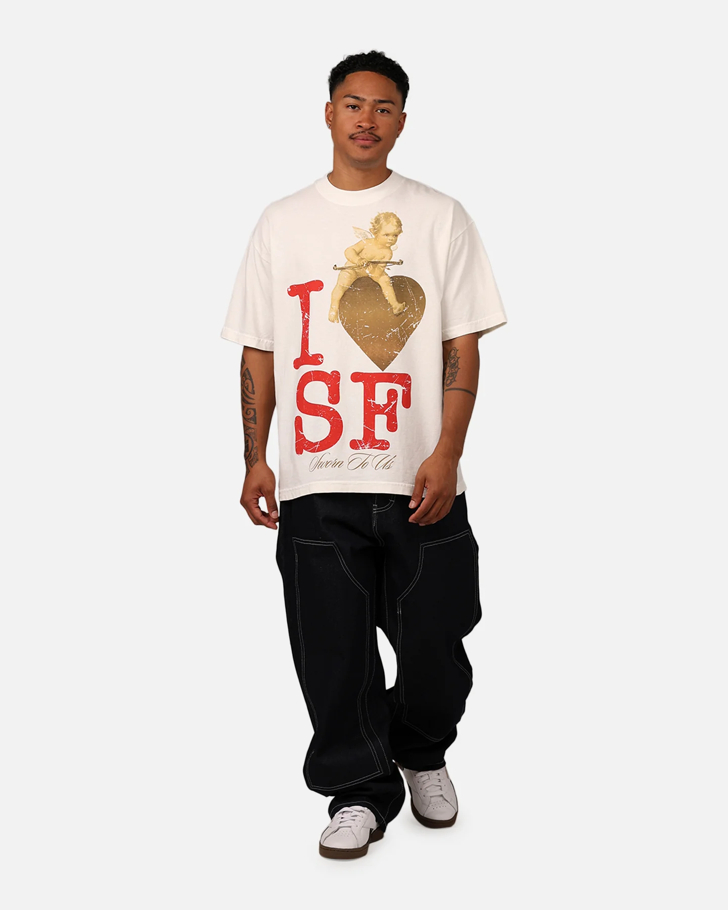 Sworn To Us I Love SF T-Shirt Eggshell - Image 2