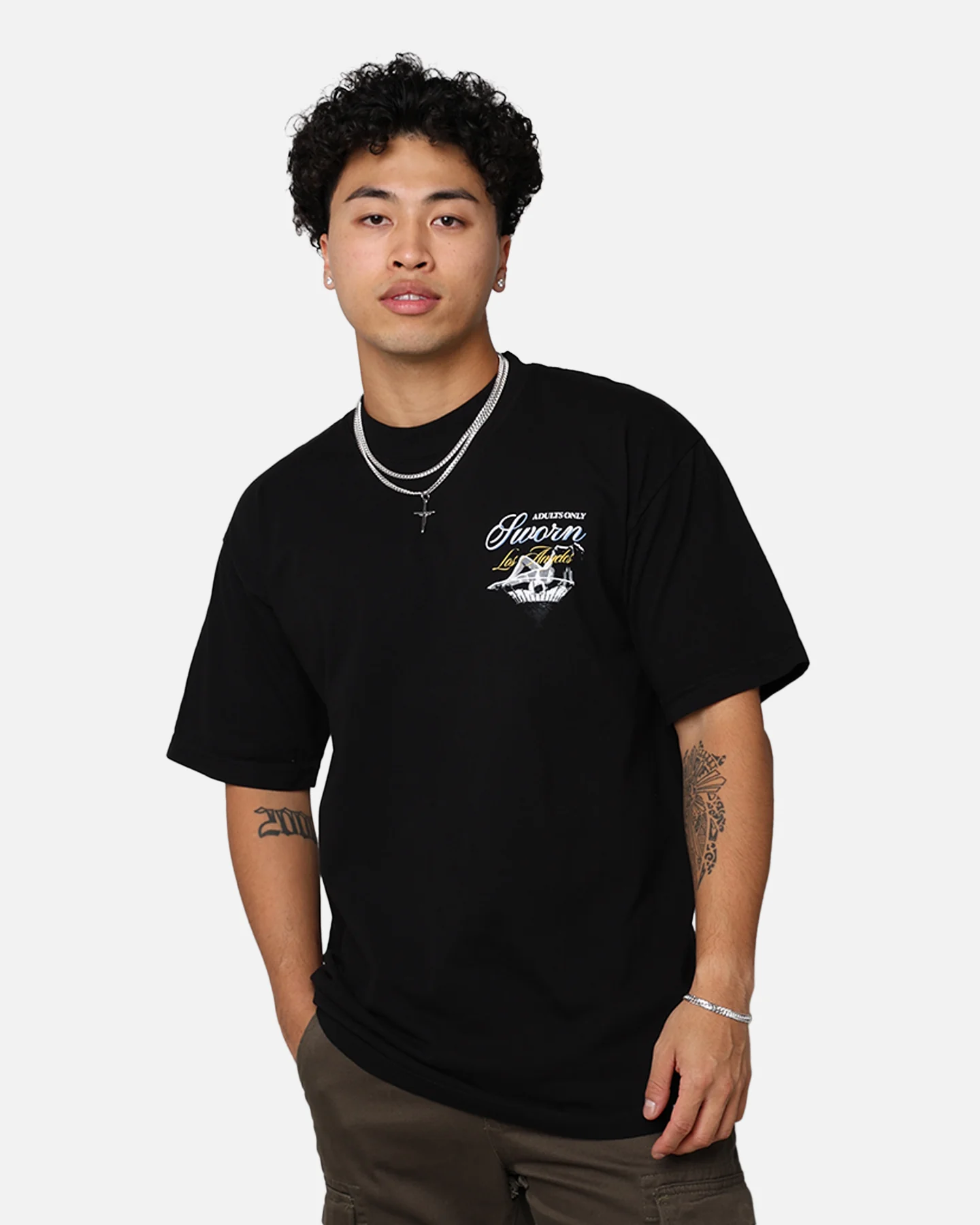 Sworn To Us Martini T-Shirt Black - Image 2