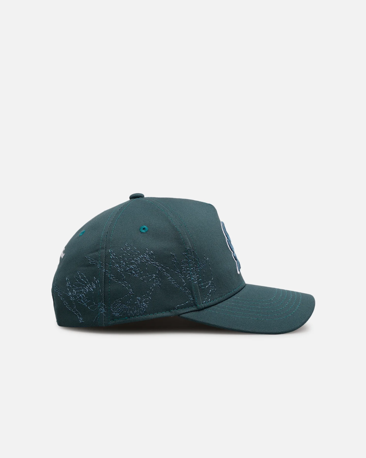 Sworn To Us Outlined Poetry Snapback Dark Teal - Image 3
