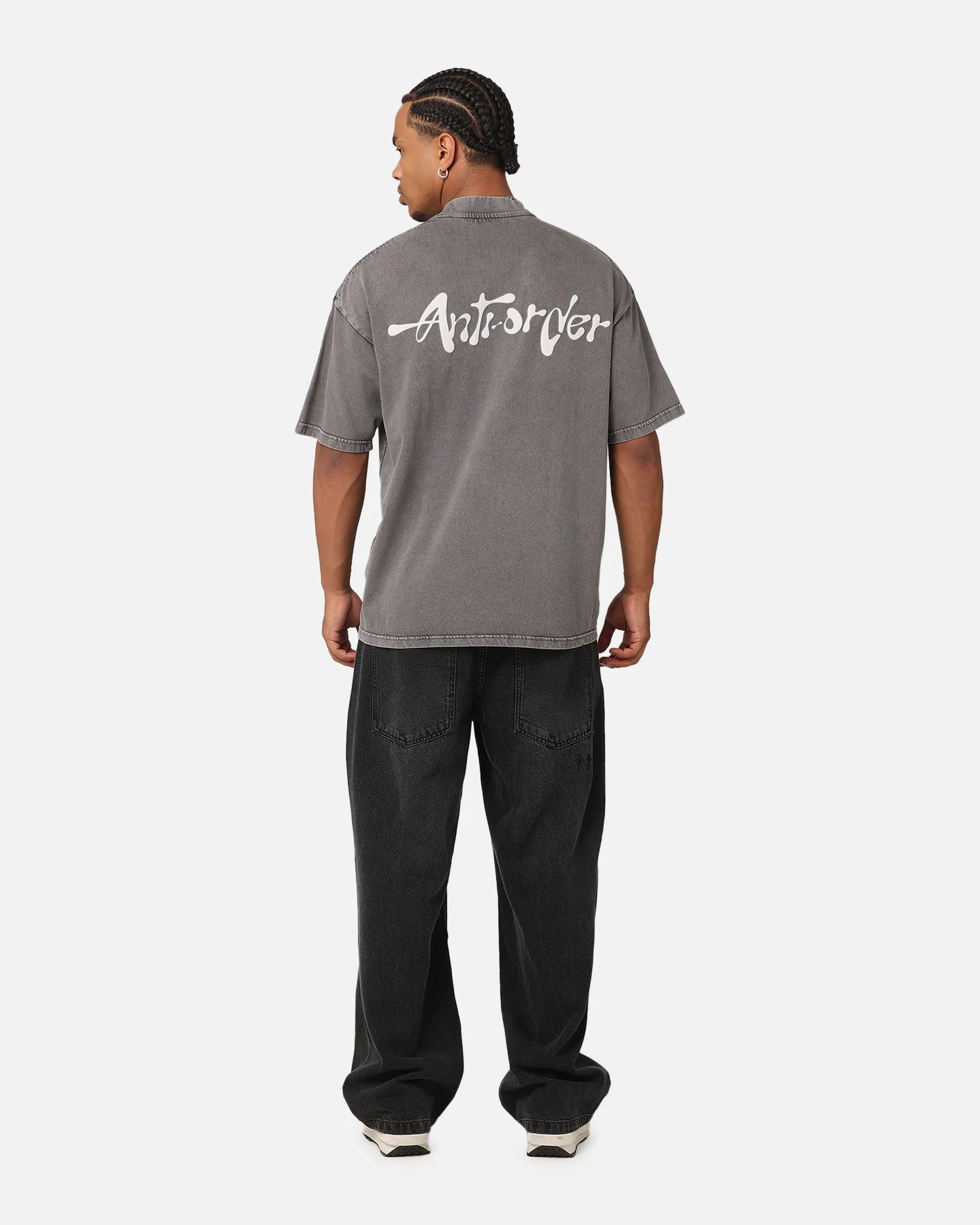 The Anti Order A2K Mock Neck T-Shirt Washed Charcoal - Image 3