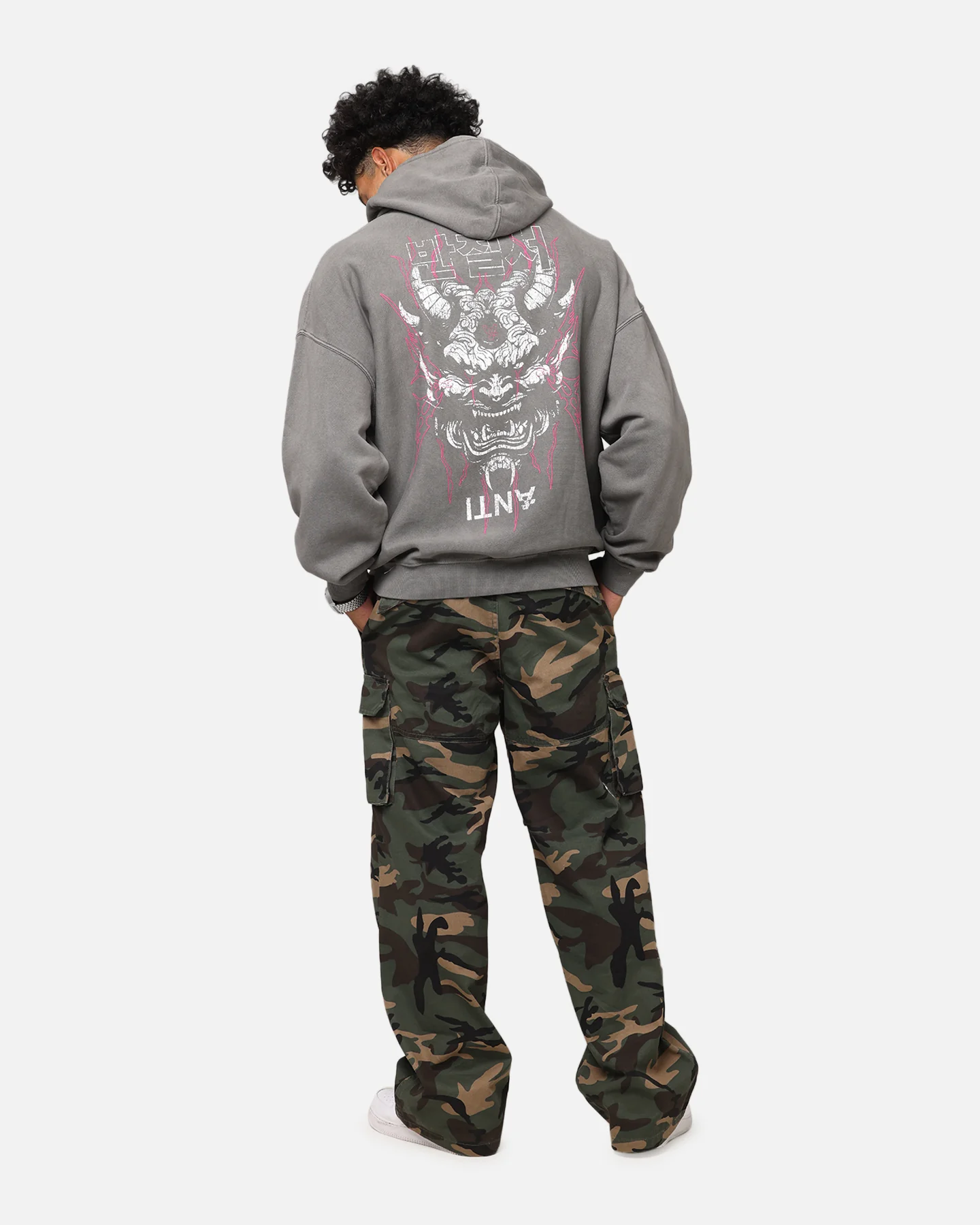 The Anti Order Agma Boxy Hoodie Washed Charcoal - Image 3