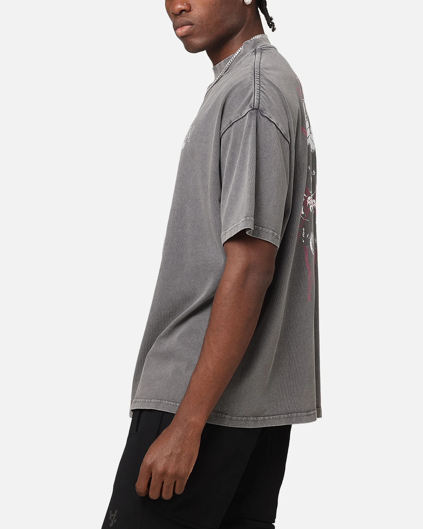 The Anti Order Agma Mock Neck T-Shirt Washed Charcoal - Image 6