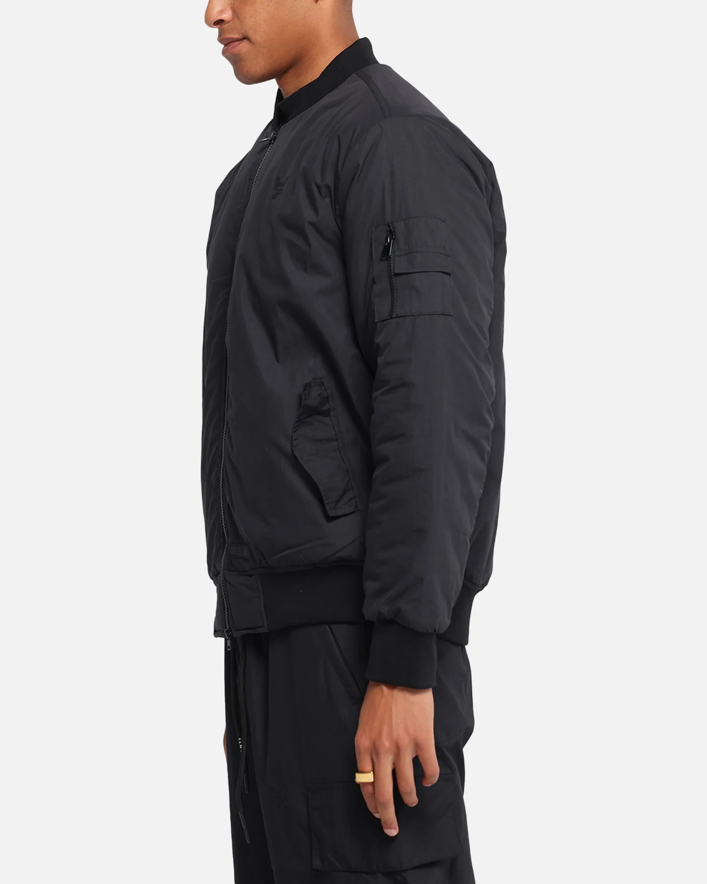 The Anti Order Anti Essential Oversized Bomber Jacket Black - Image 6