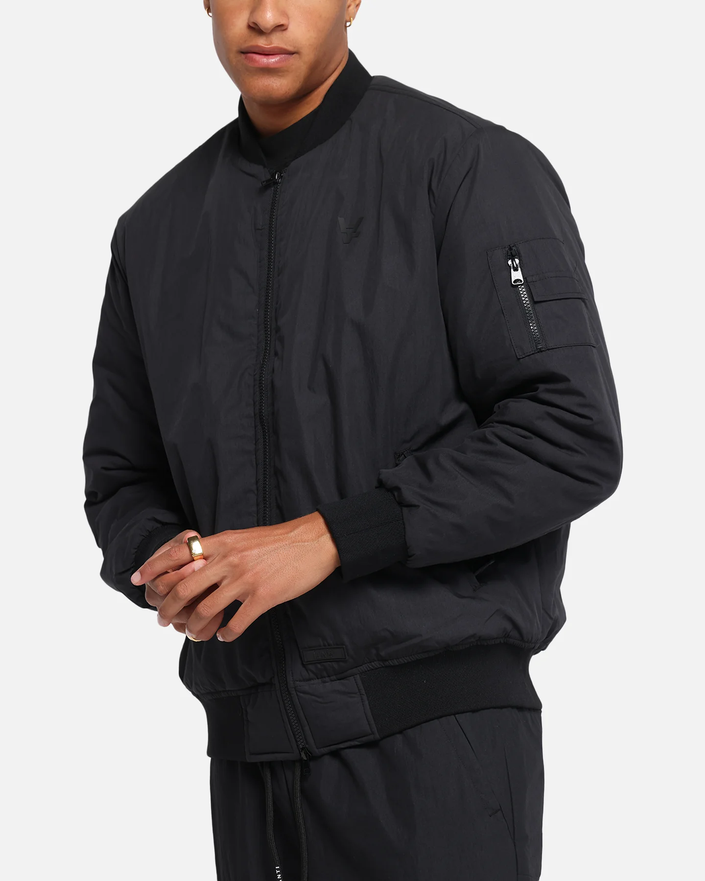 The Anti Order Anti Essential Oversized Bomber Jacket Black - Image 7