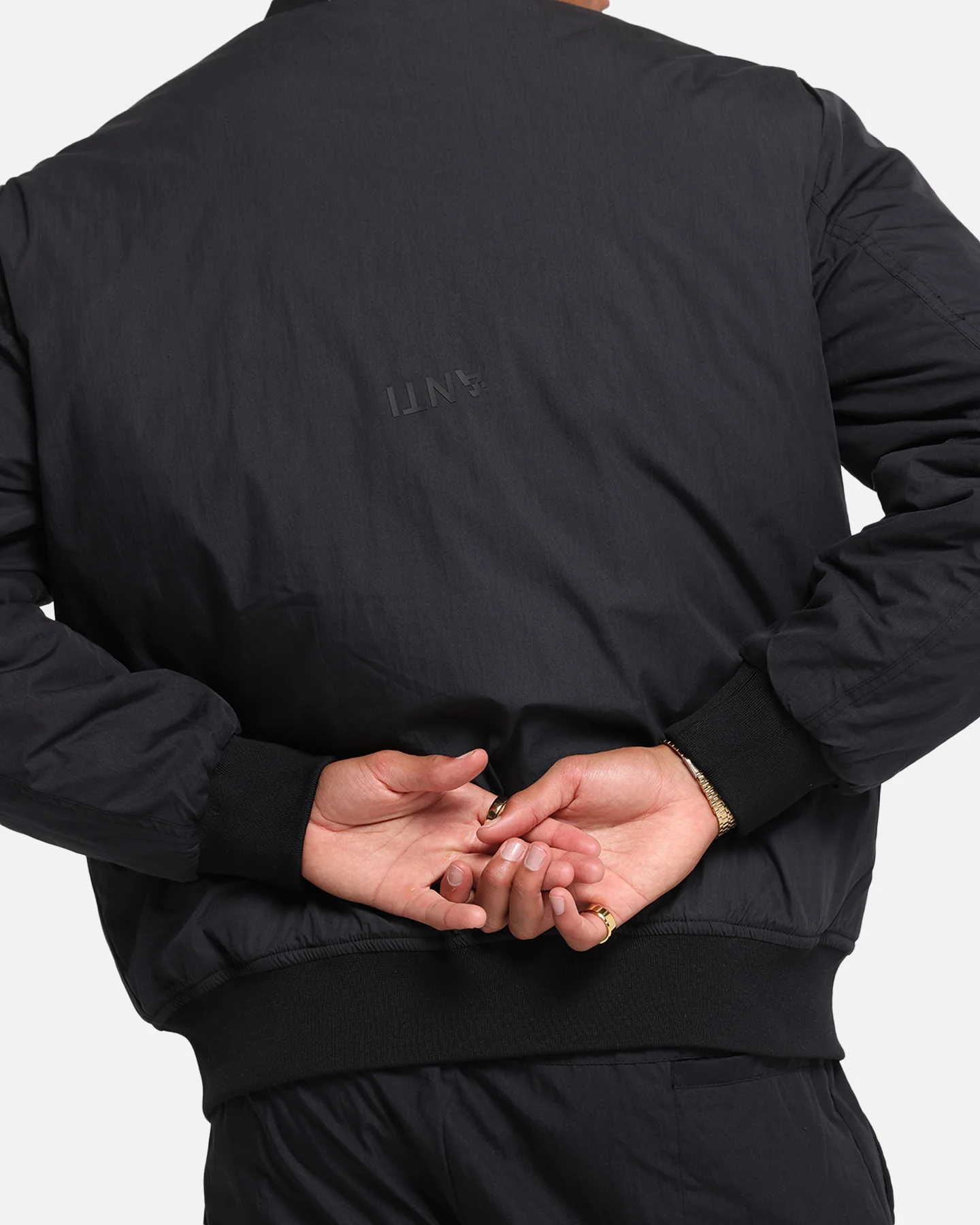 The Anti Order Anti Essential Oversized Bomber Jacket Black - Image 8
