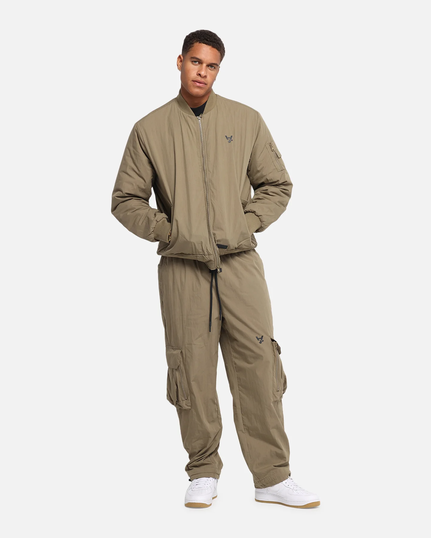 The Anti Order Anti Essential Oversized Bomber Jacket Dark Taupe - Image 3