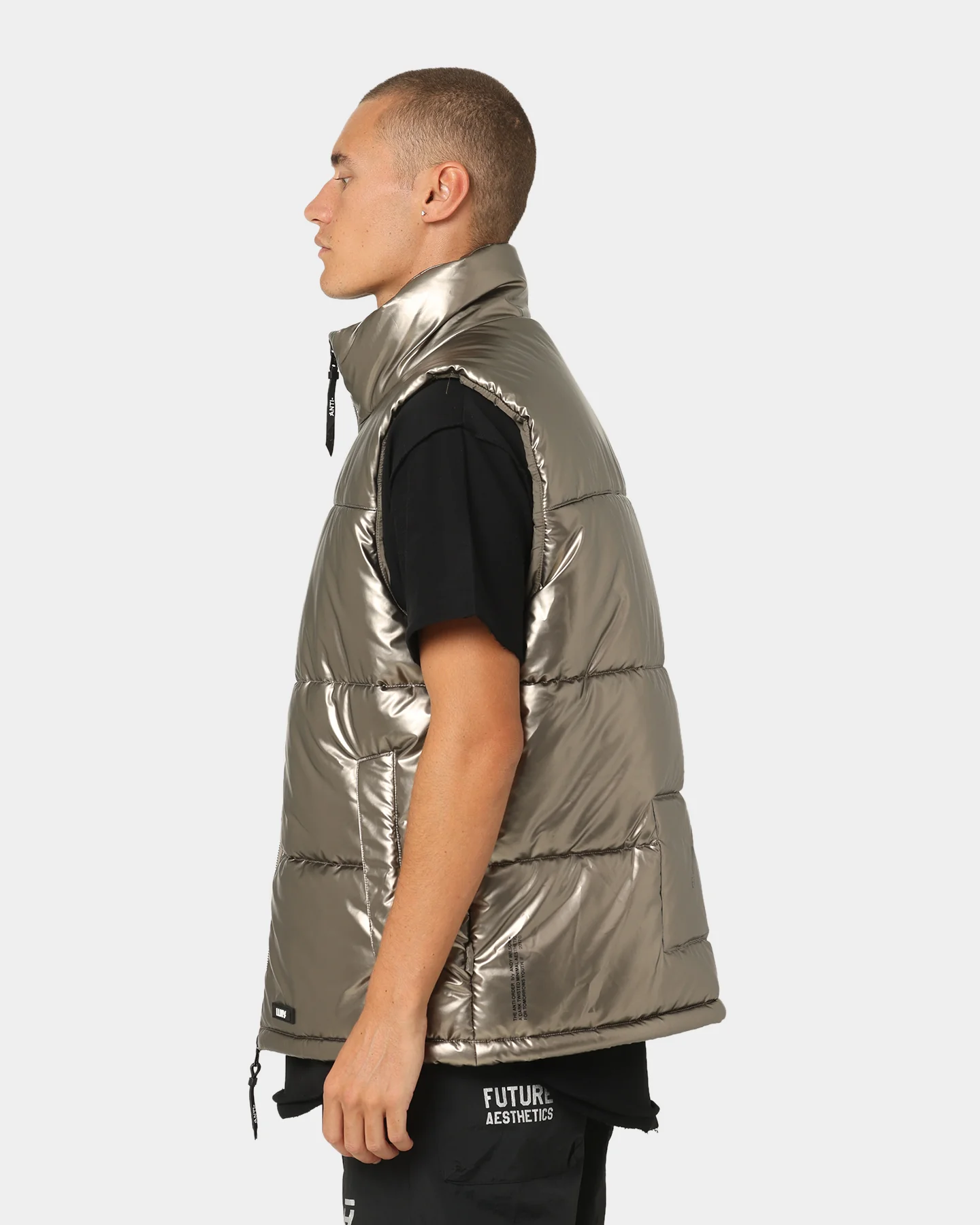 The Anti Order Anti Joy Puffer Vest Pewter - Image 6