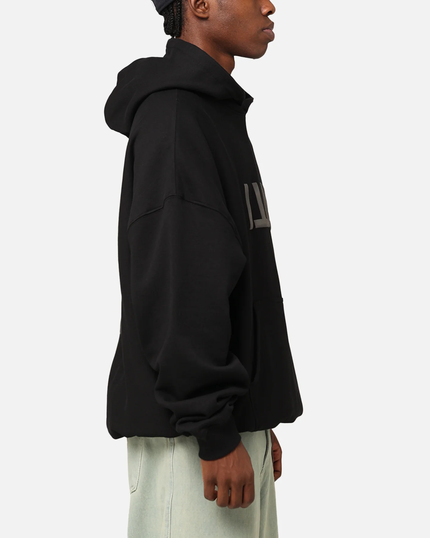 The Anti Order Anti Logo Boxy Hoodie Black - Image 5