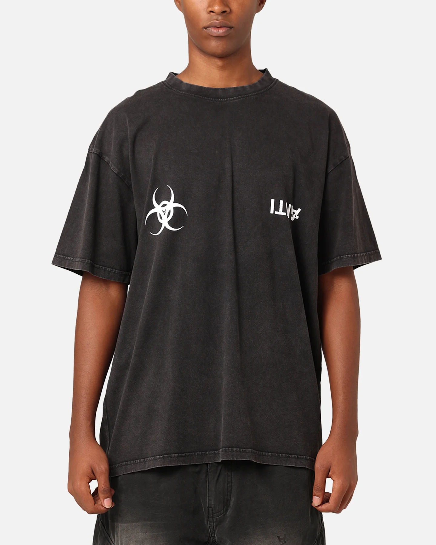 The Anti Order Anti Nuclear T-Shirt Black Acid Wash - Image 2