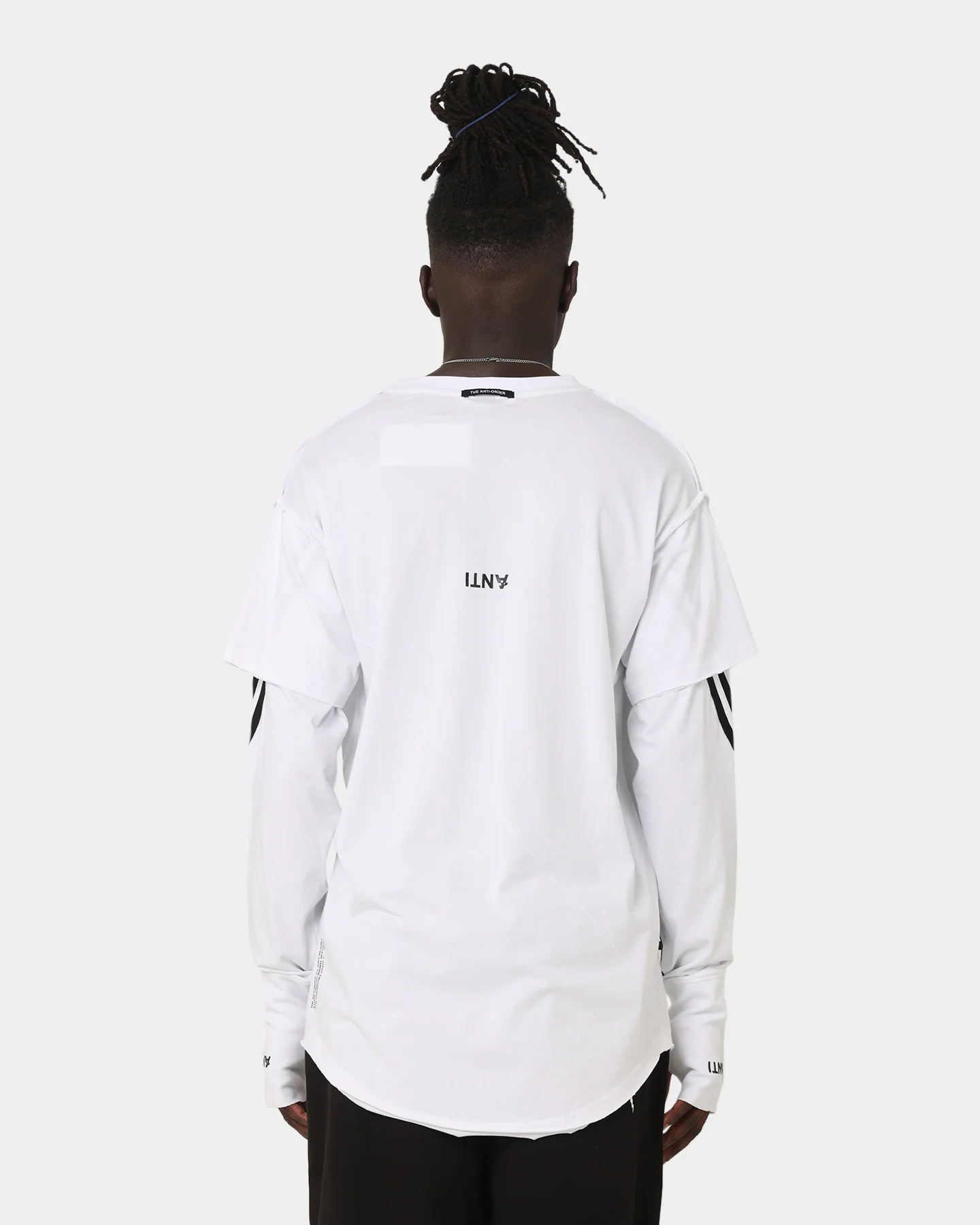The Anti Order Anti Sport Layered Long Sleeve T-Shirt White/Black - Image 4