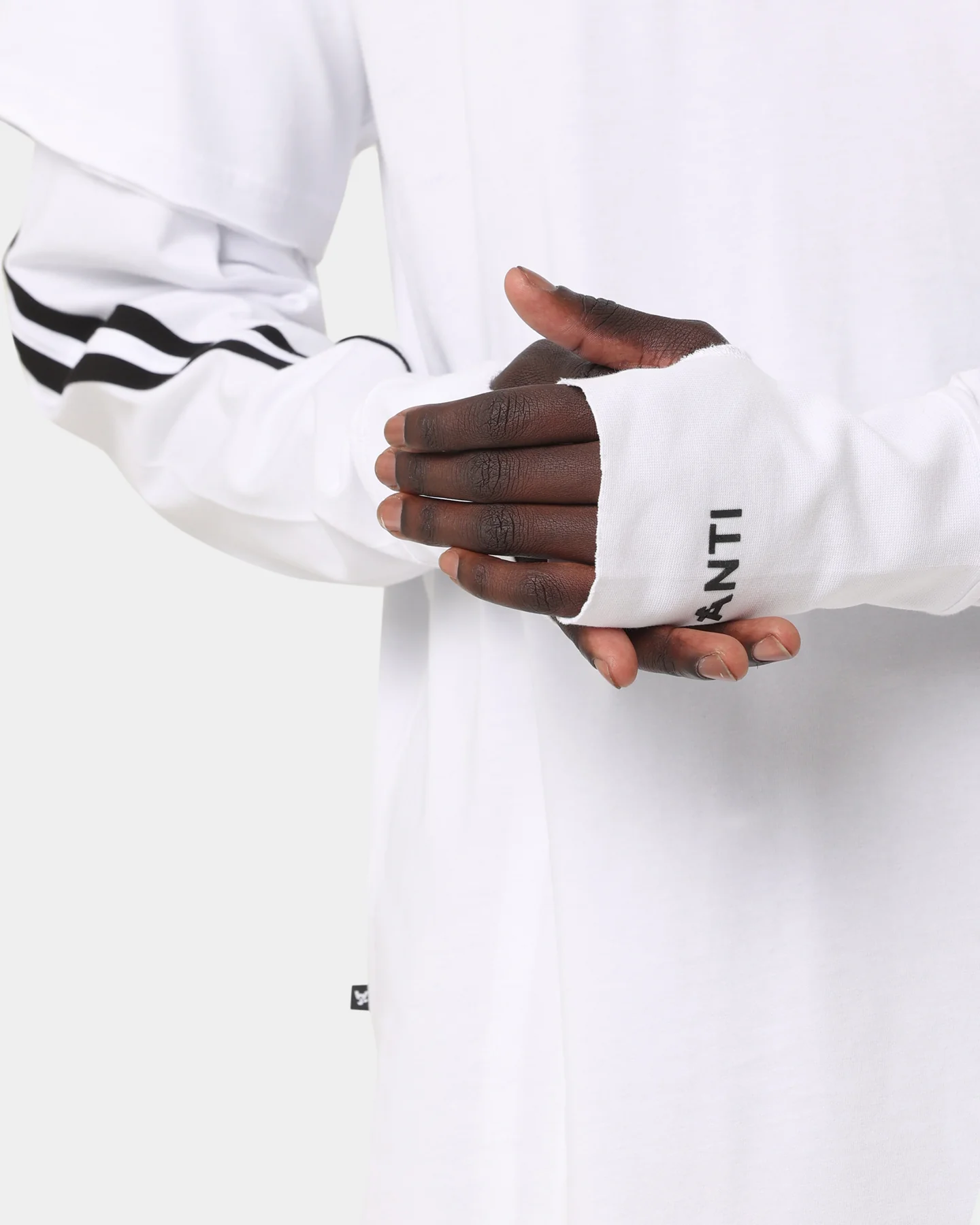 The Anti Order Anti Sport Layered Long Sleeve T-Shirt White/Black - Image 7