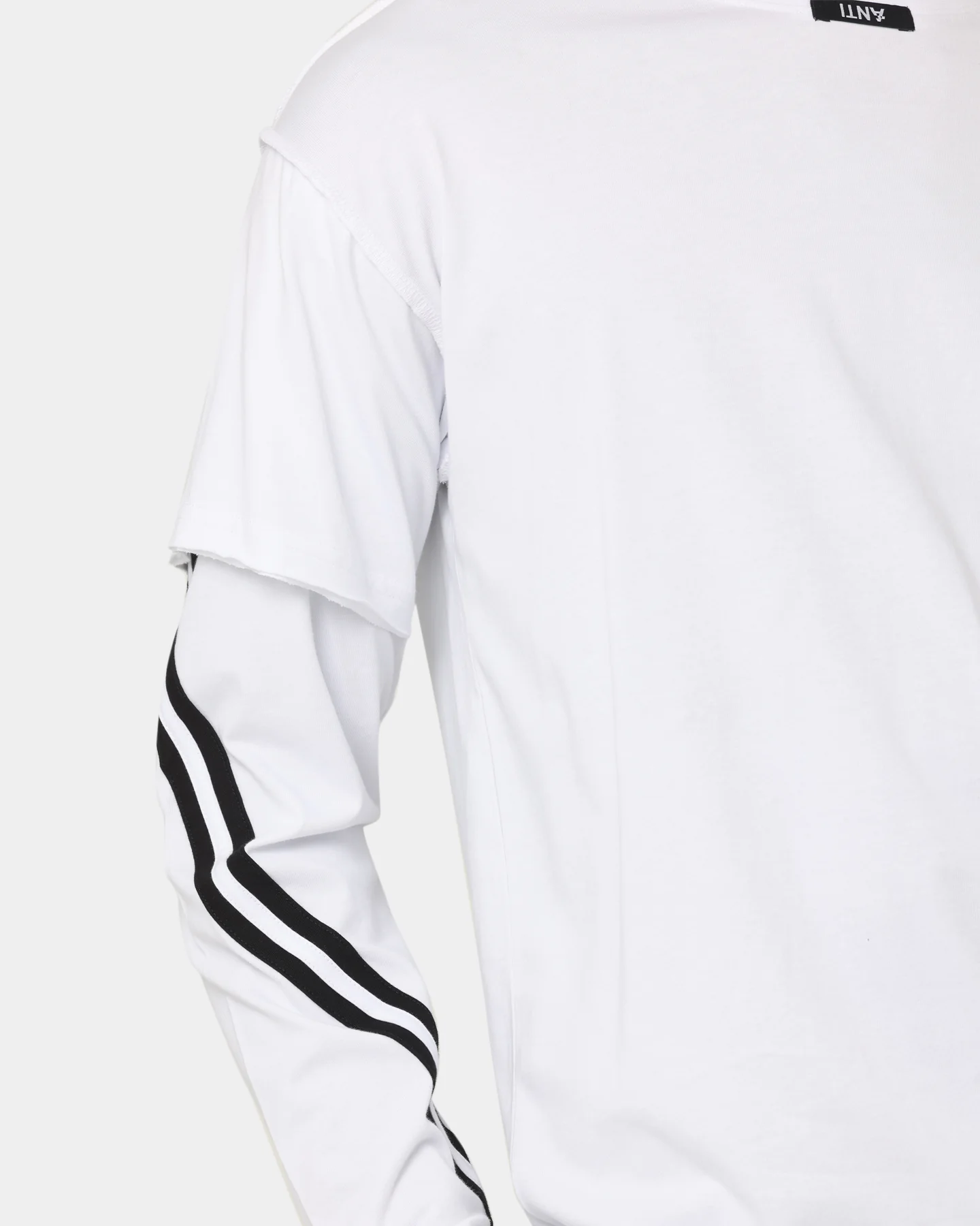 The Anti Order Anti Sport Layered Long Sleeve T-Shirt White/Black - Image 9