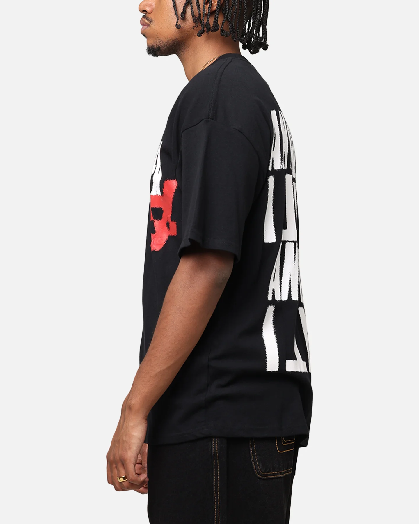 The Anti Order Anti Stacked Drop Shoulder T-Shirt Black - Image 6