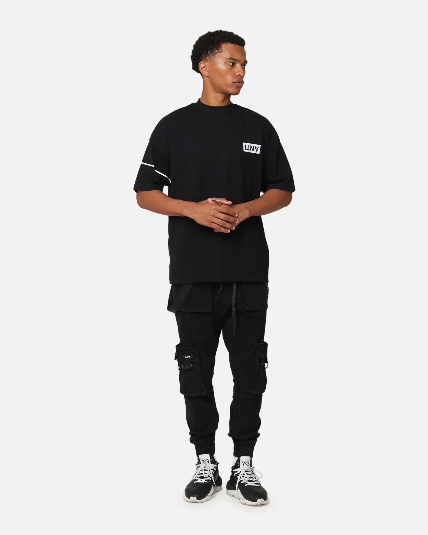 The Anti Order Azero Non Seam Oversized T-Shirt Black/White - Image 4