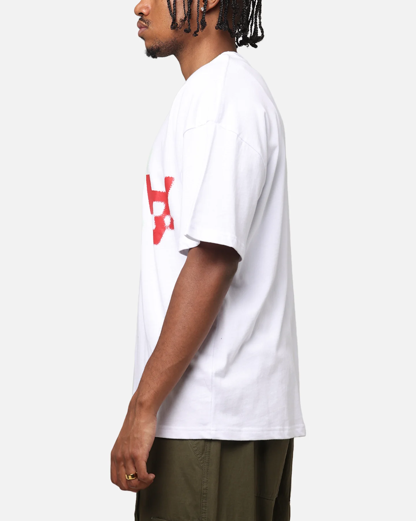 The Anti Order Echo Spray Drop Shoulder T-Shirt White - Image 5
