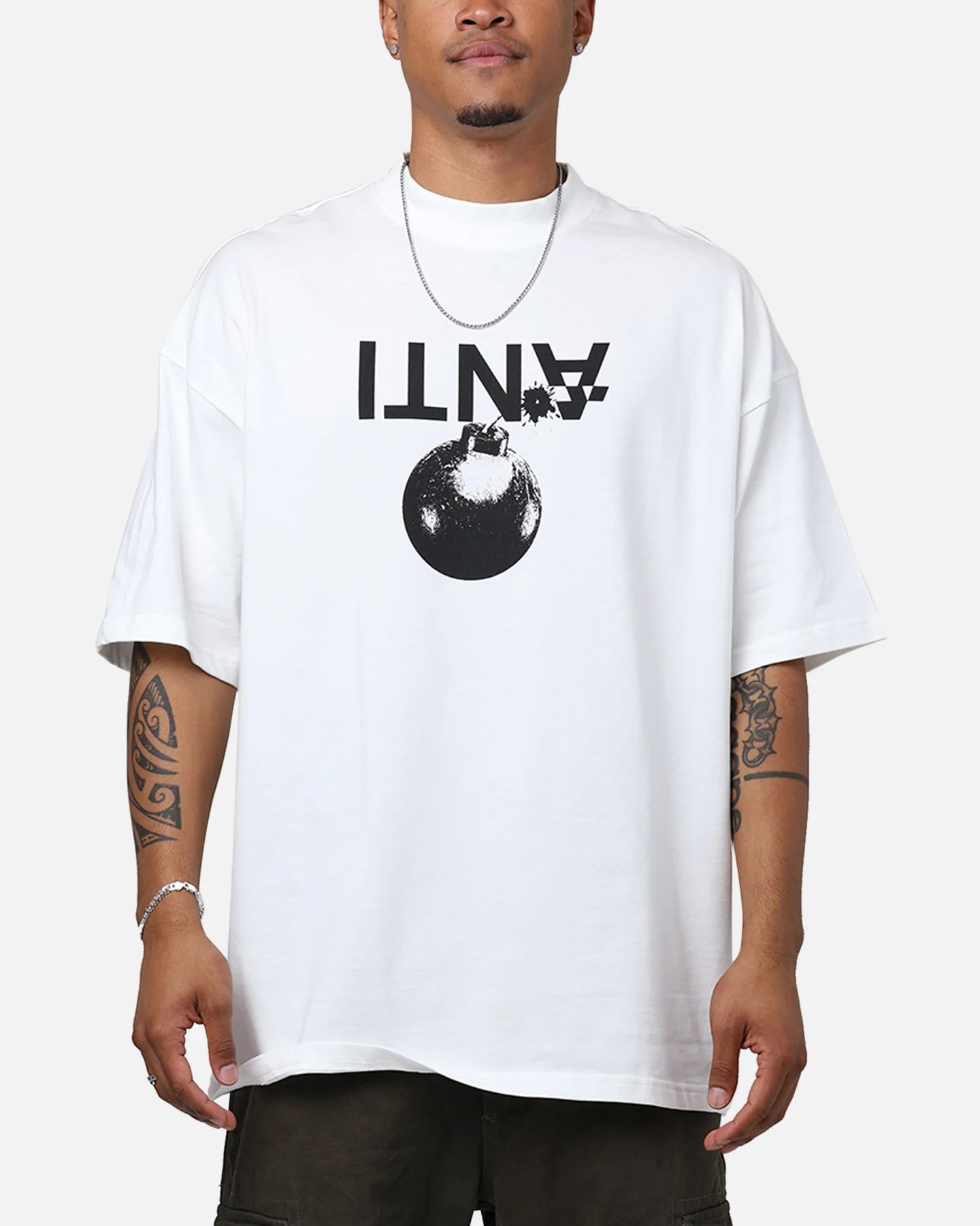 The Anti Order Explosive Mock T-Shirt Off-White - Image 2